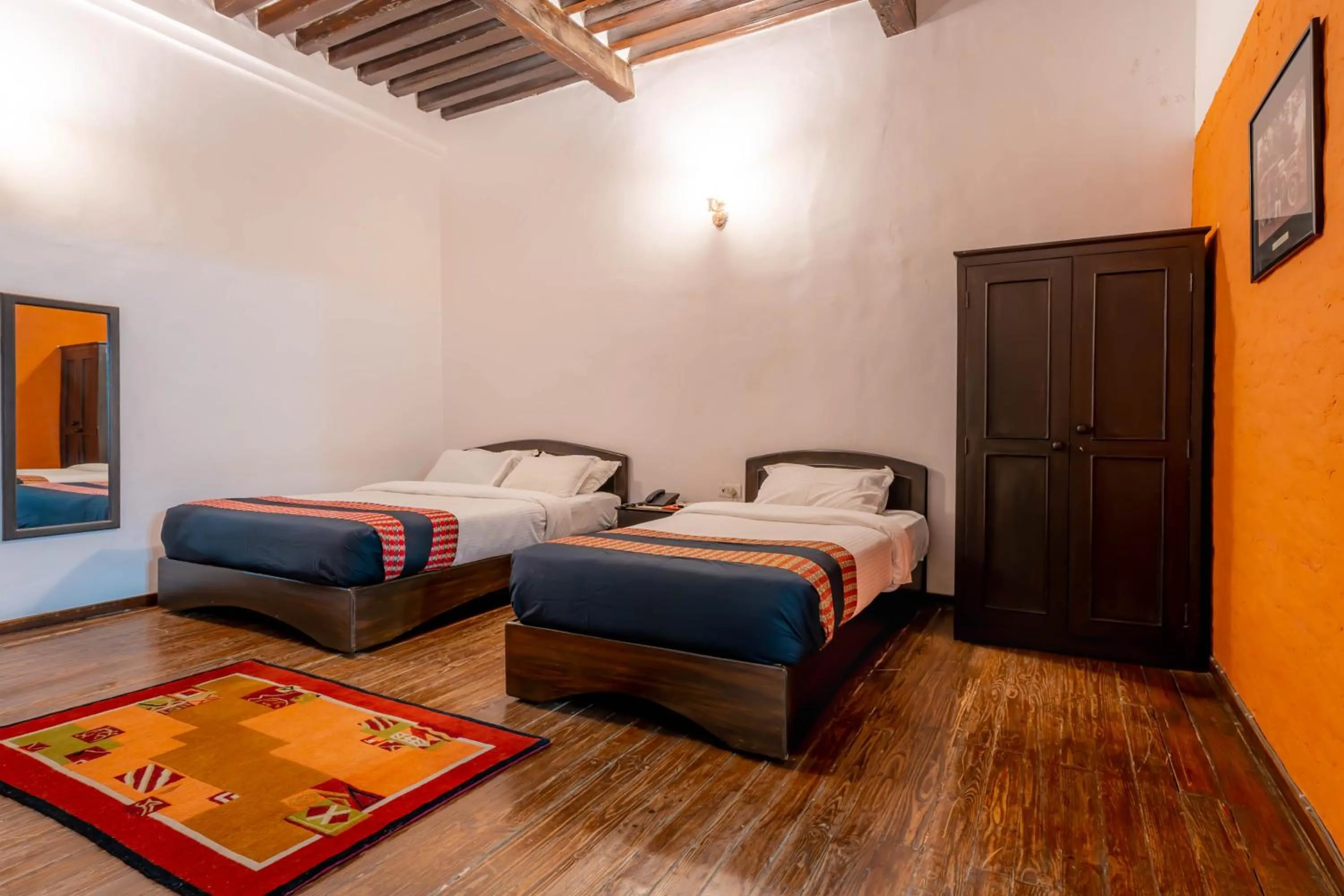 Bed in Hukum Darbar Restaurant & Hotel