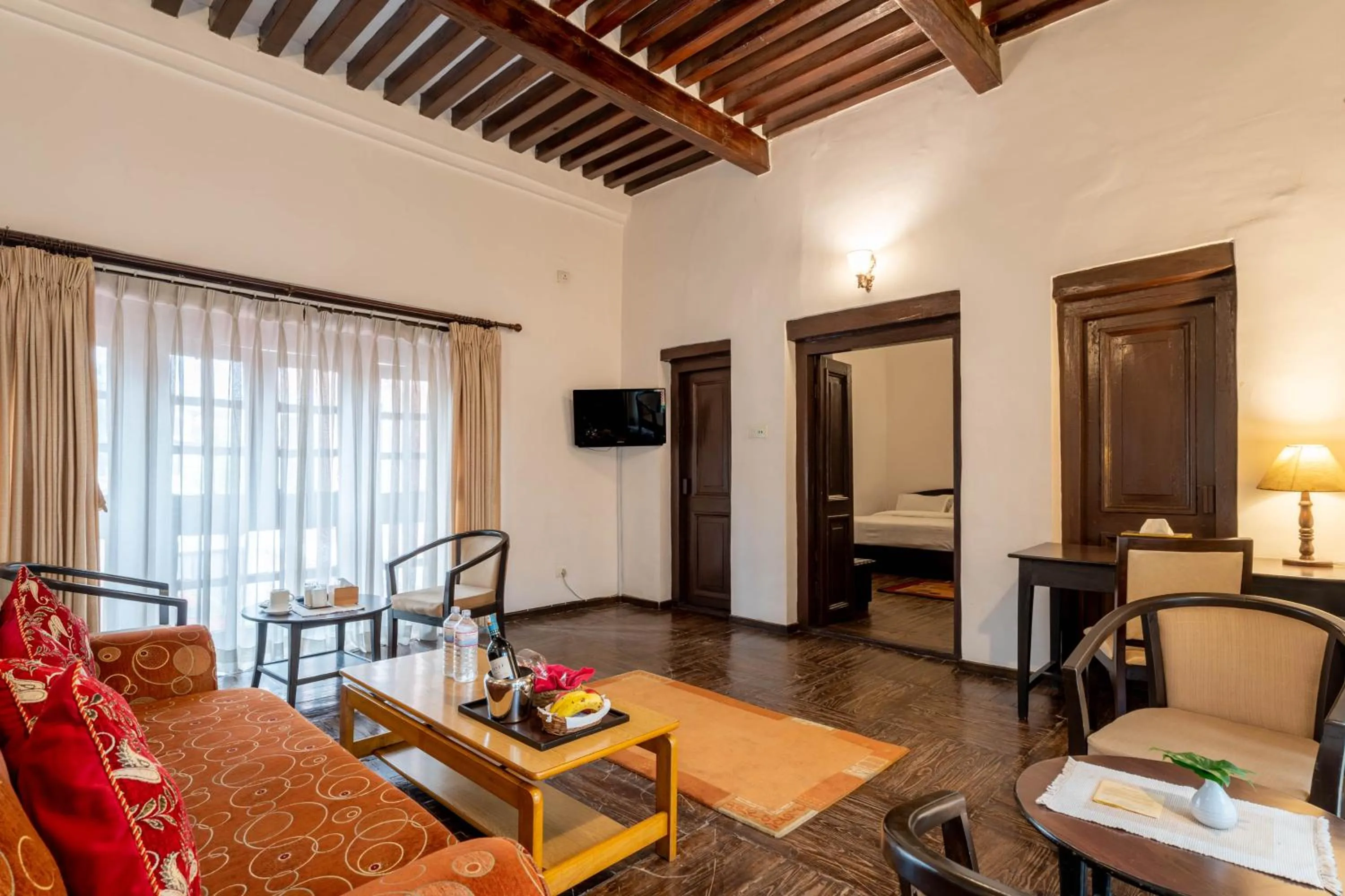 Seating area in Hukum Darbar Restaurant & Hotel