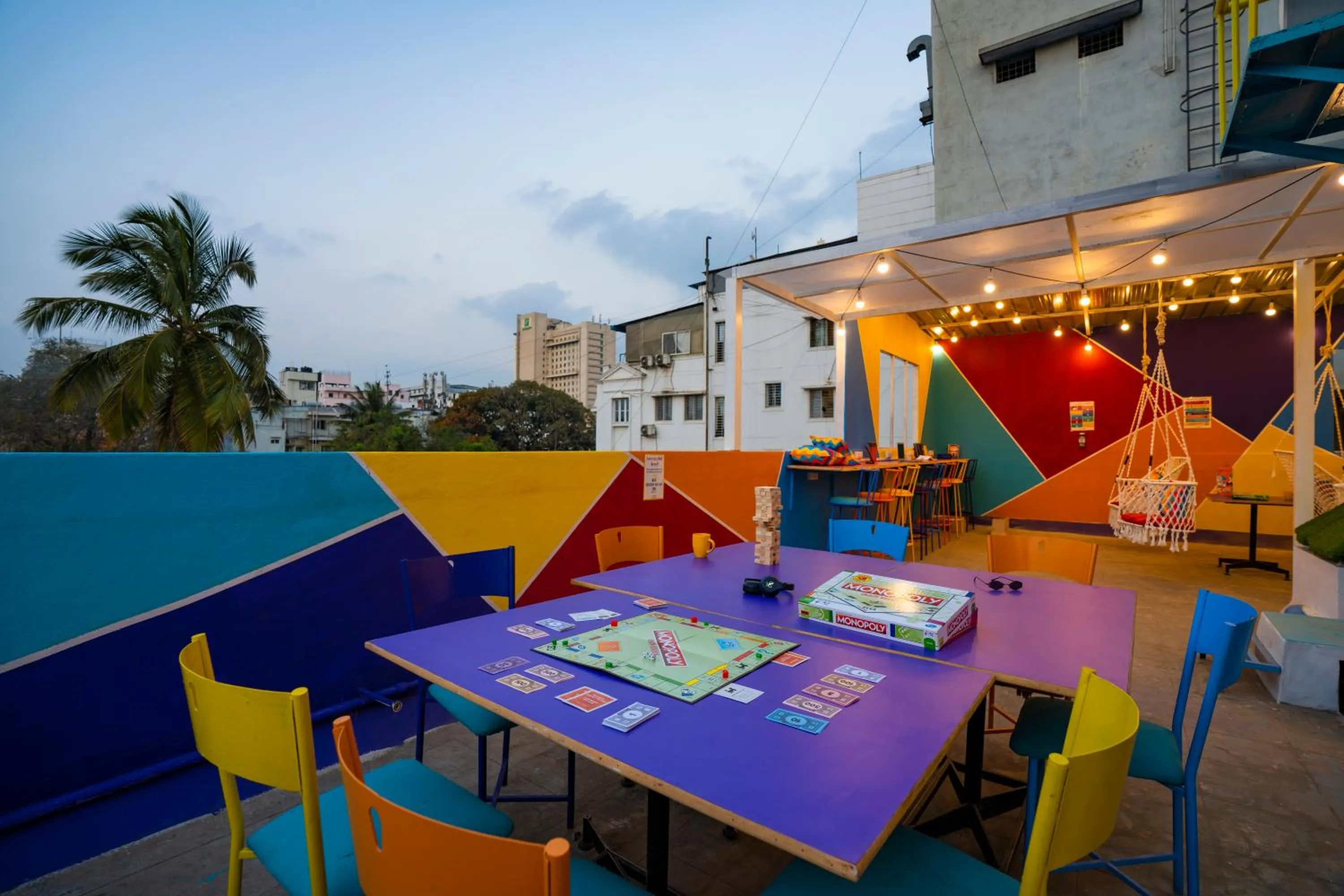Seating area in goSTOPS Bengaluru, Gandhi Nagar Majestic