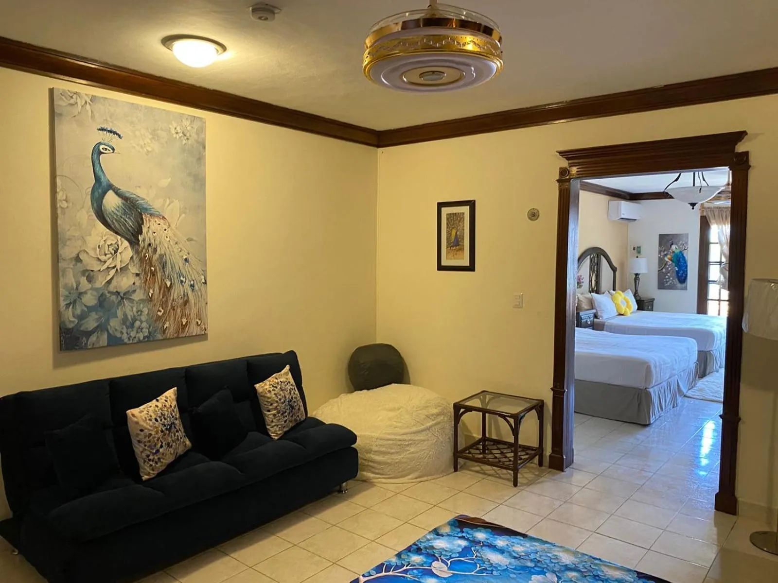 Living room, Bed in Hotel Boutique Villas Segovia Cozumel