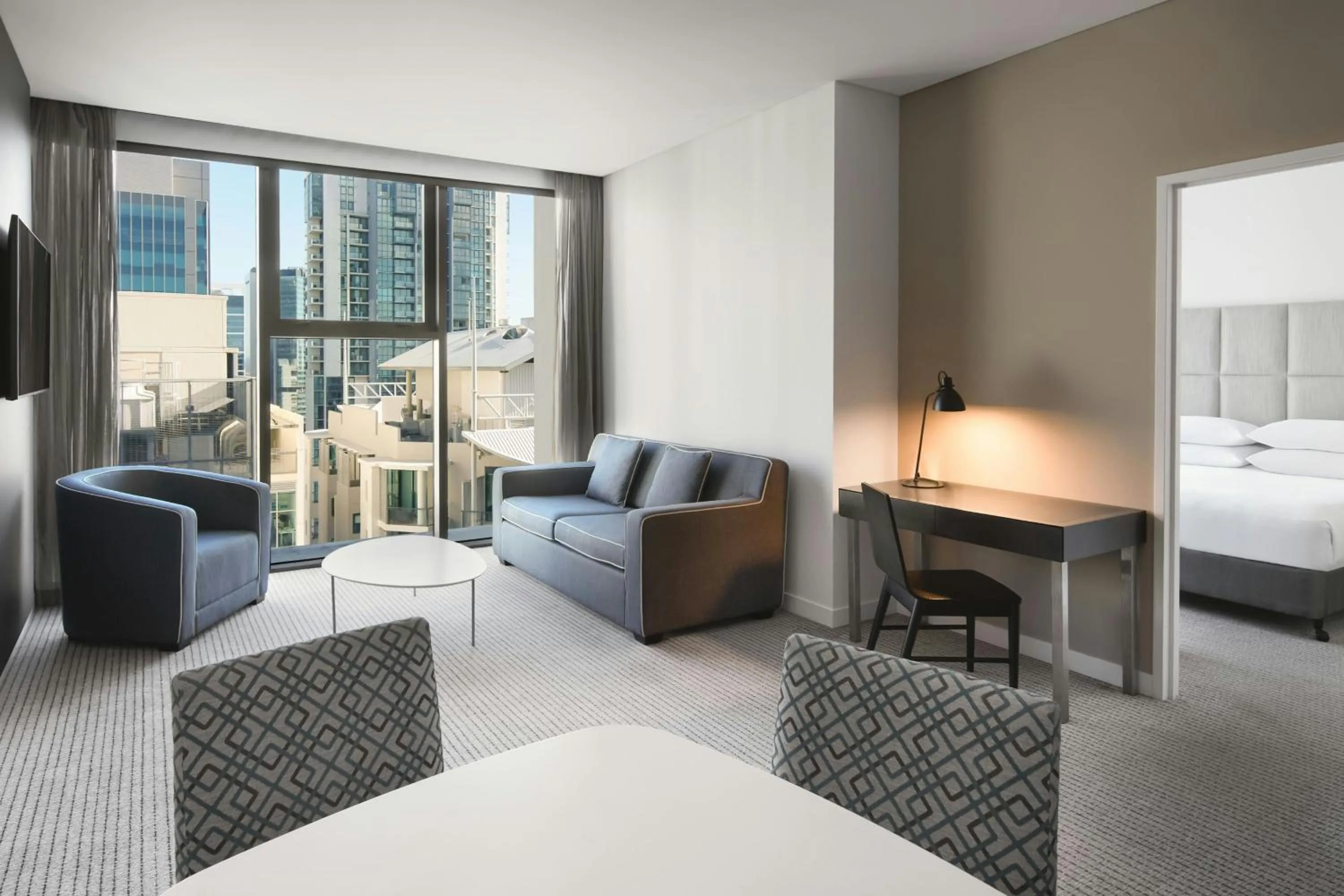 Lounge or bar, Bed in Four Points by Sheraton Brisbane