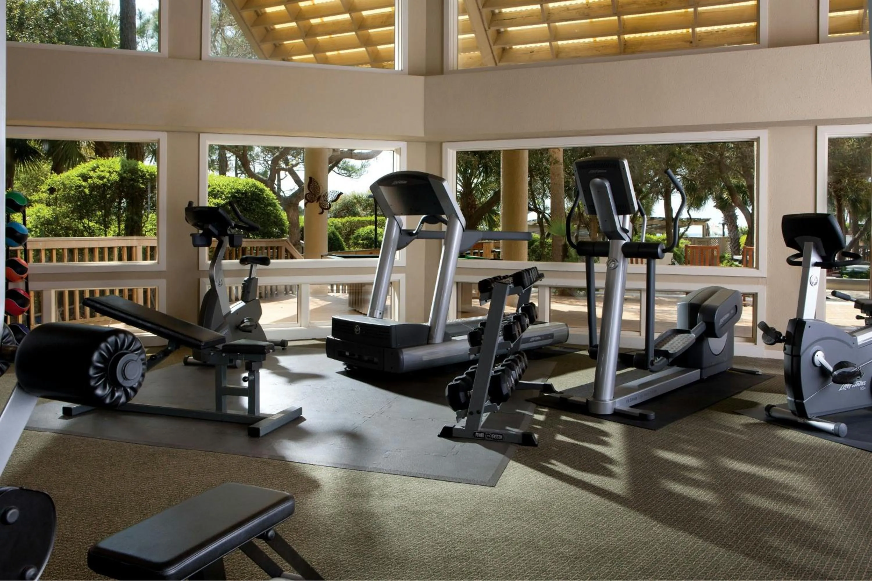Fitness centre/facilities in Marriott's Monarch at Sea Pines