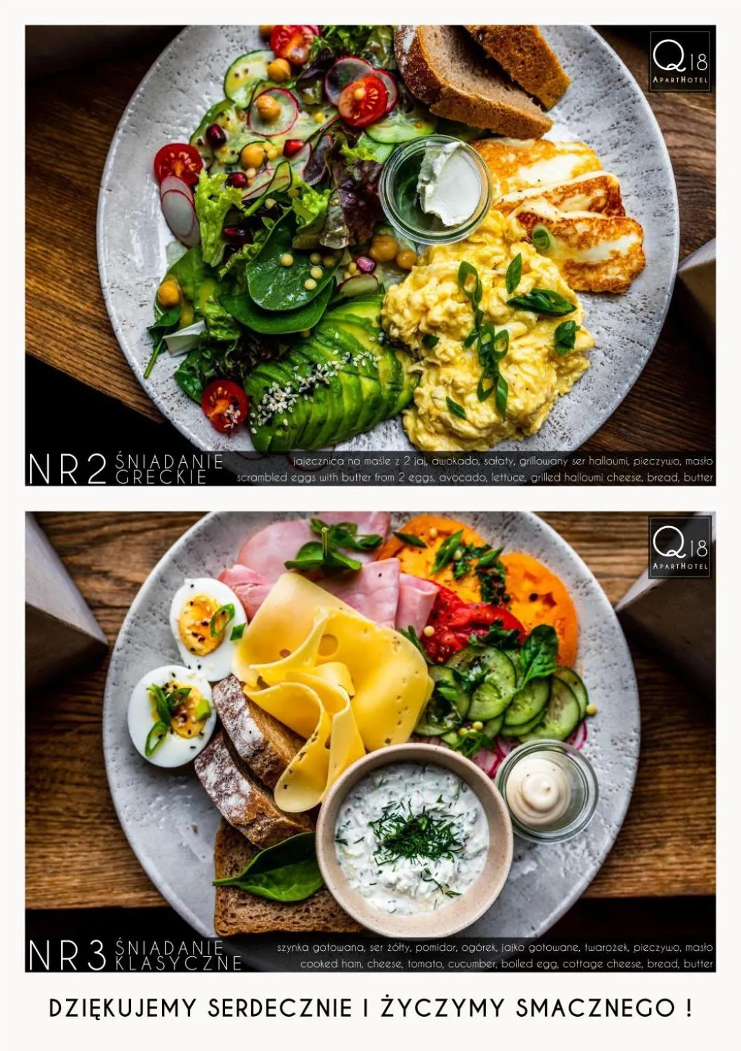 Food and drinks in Q18 ApartHotel