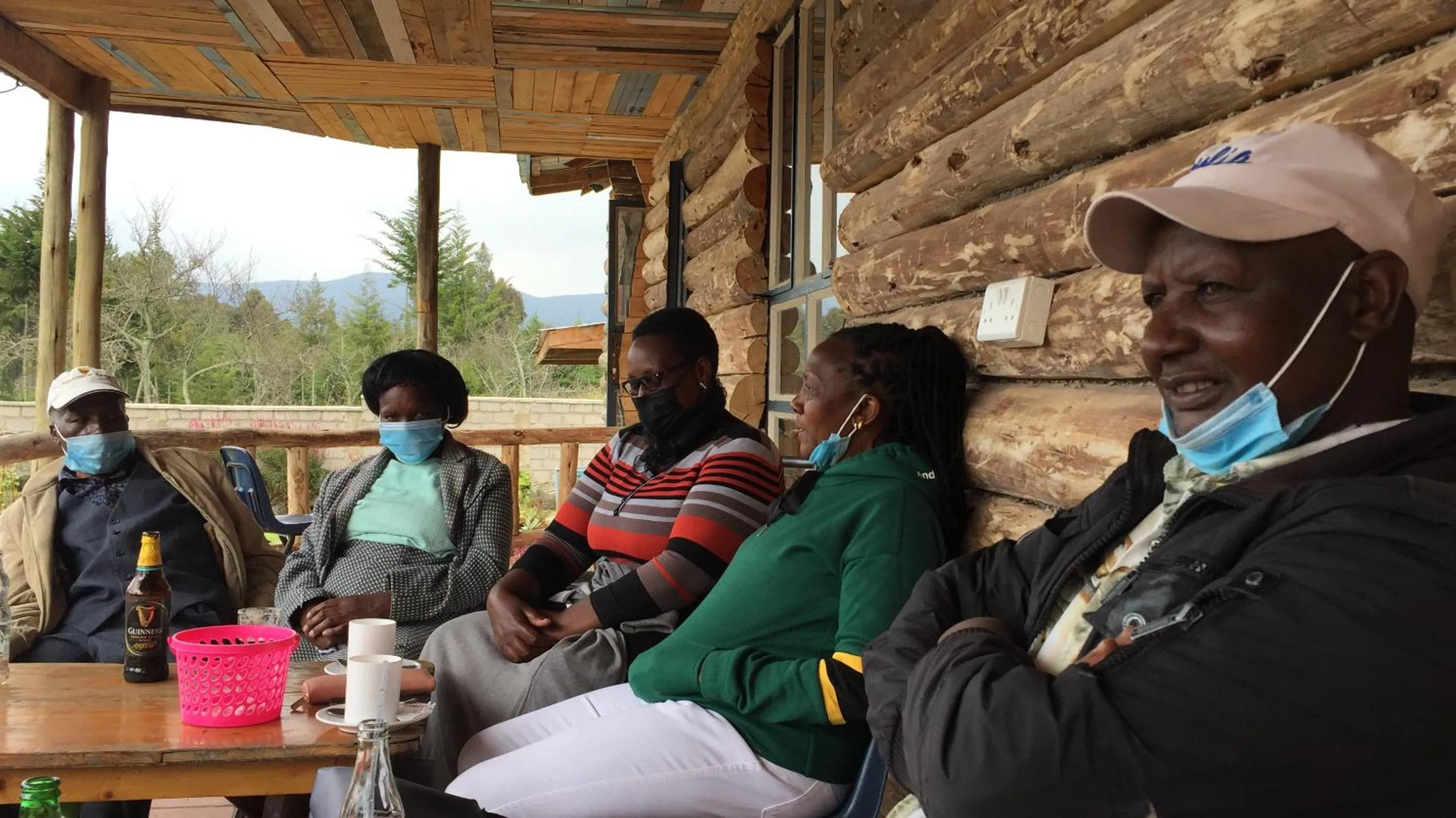 People in Bubbles Lodge Kinangop