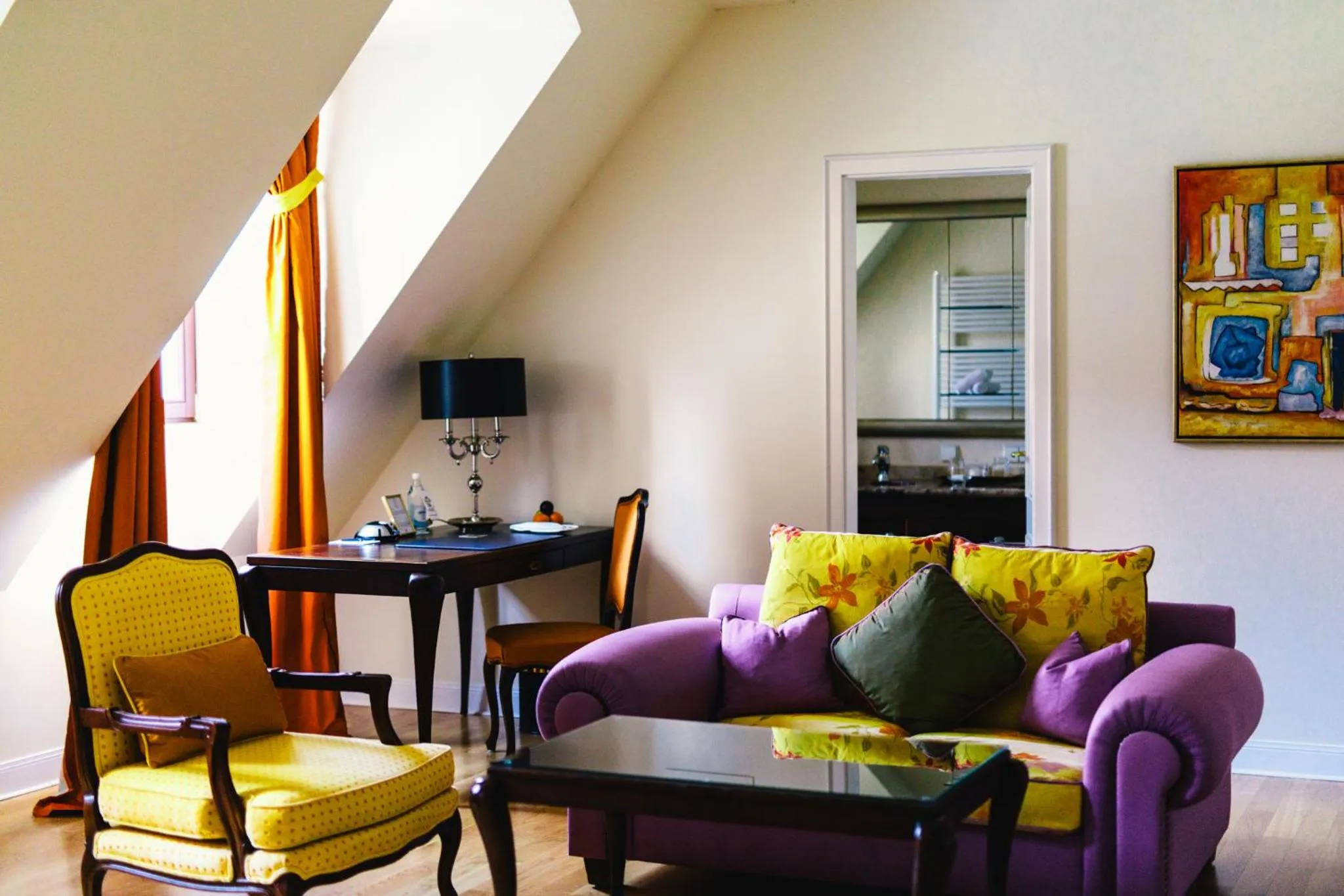 Living room in Relais & Châteaux Bülow Palais