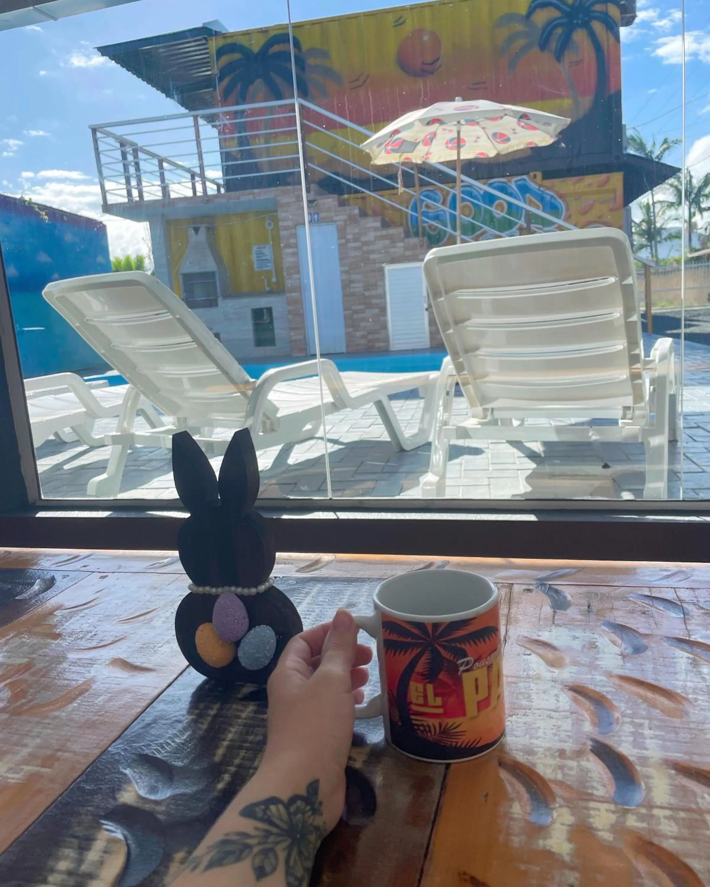 Pool view in Pousada El Patron