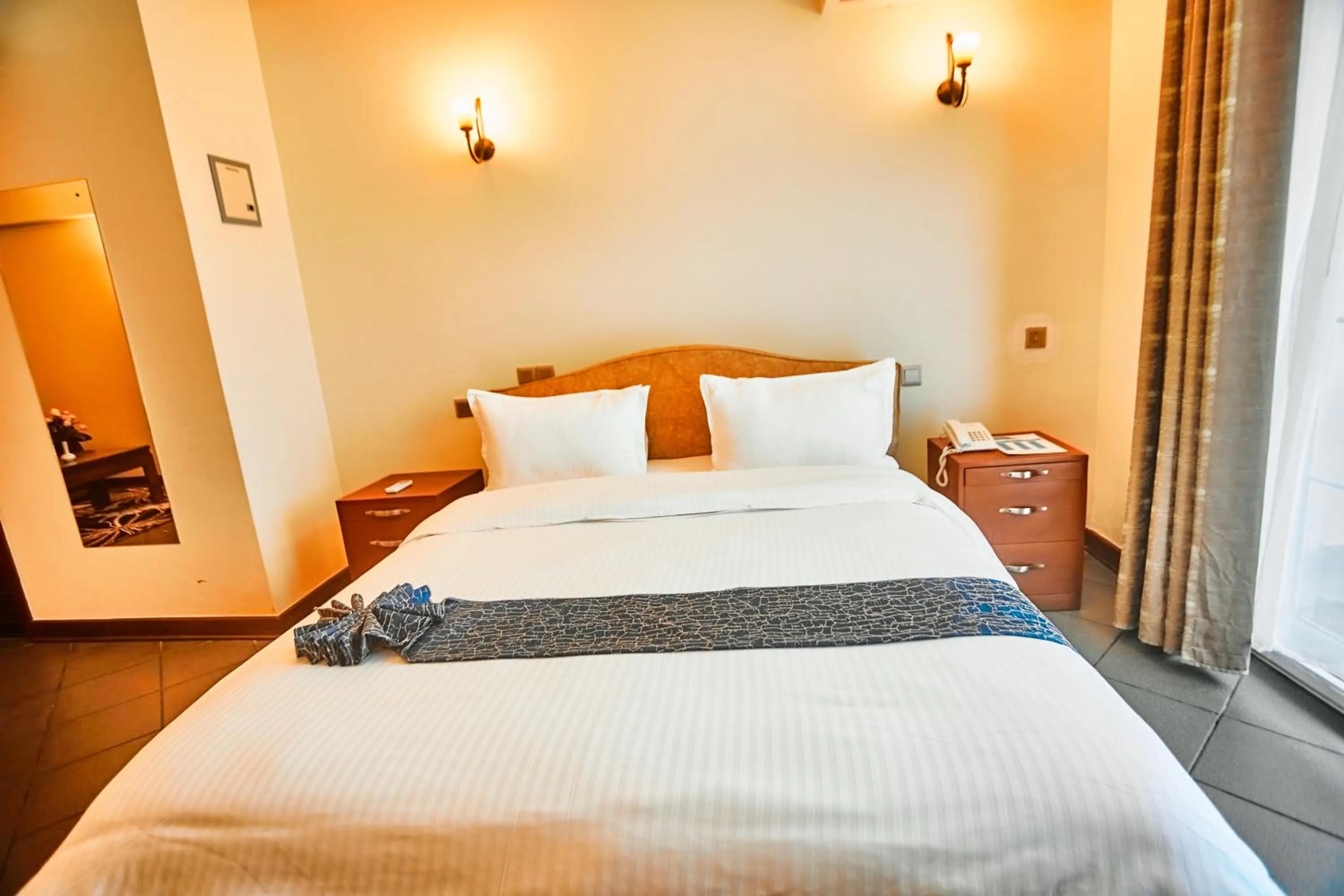 Bed in seven skies hotel