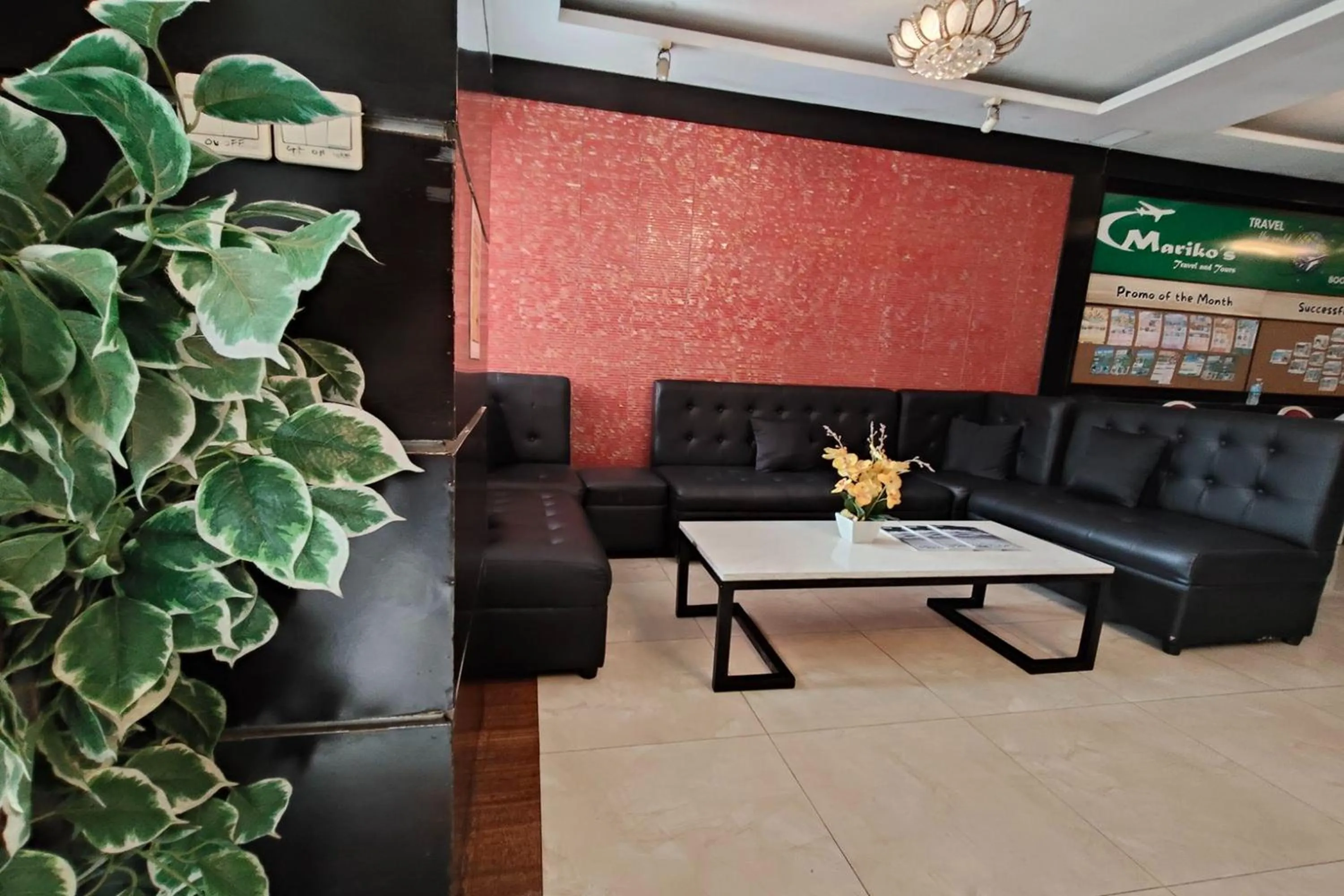 Seating area in Manila Crown Palace Hotel