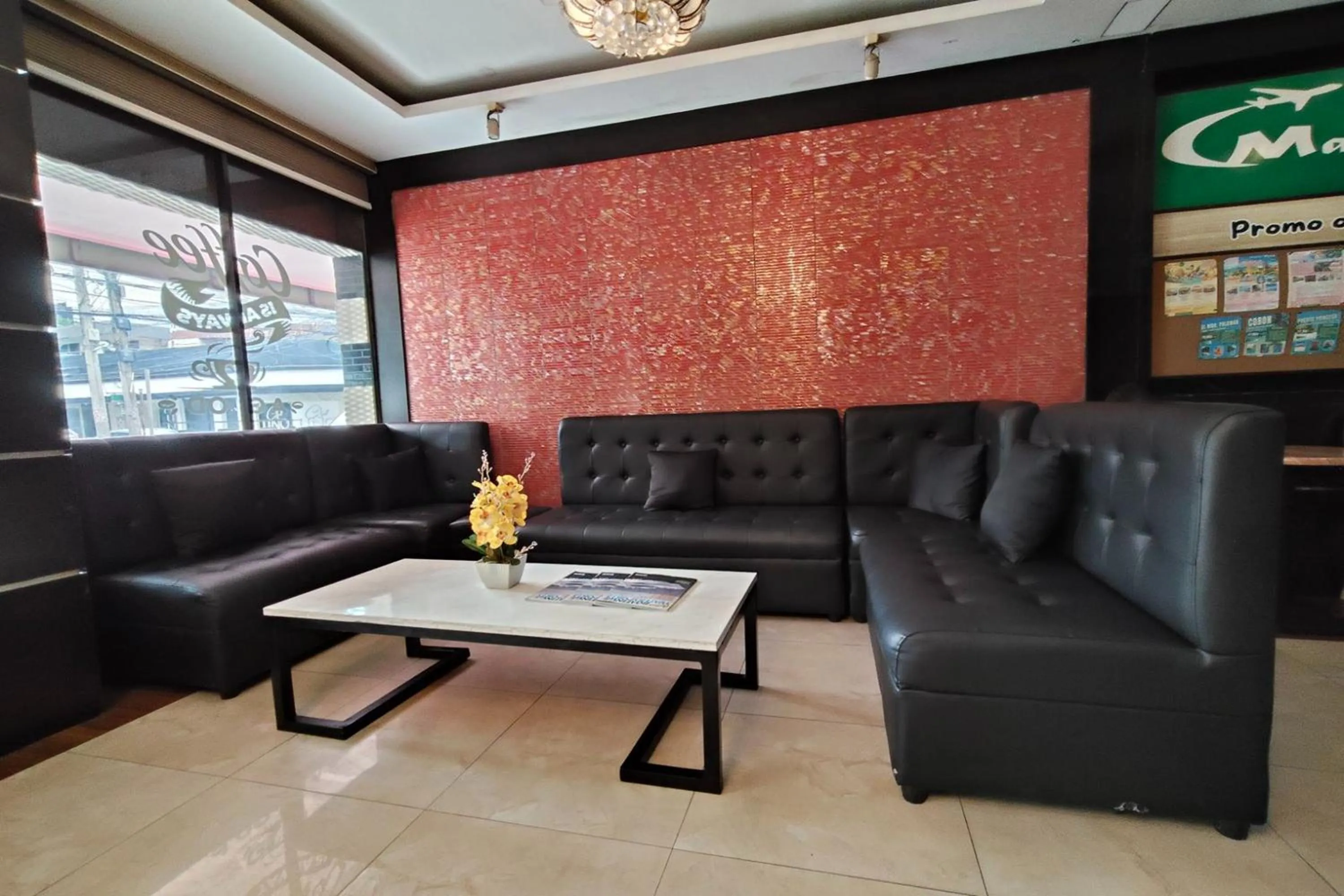 Seating area in Manila Crown Palace Hotel