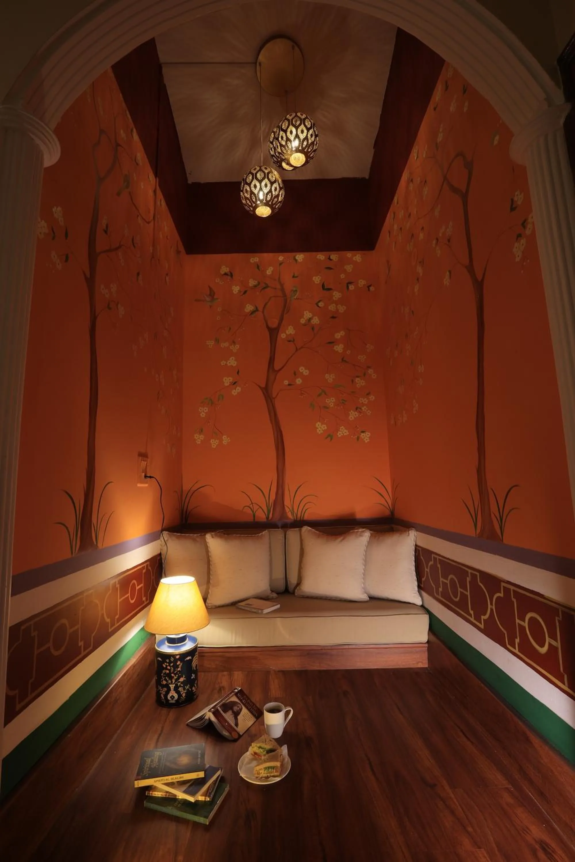 Seating area in Lamrin Boutique Cottages, Rishikesh