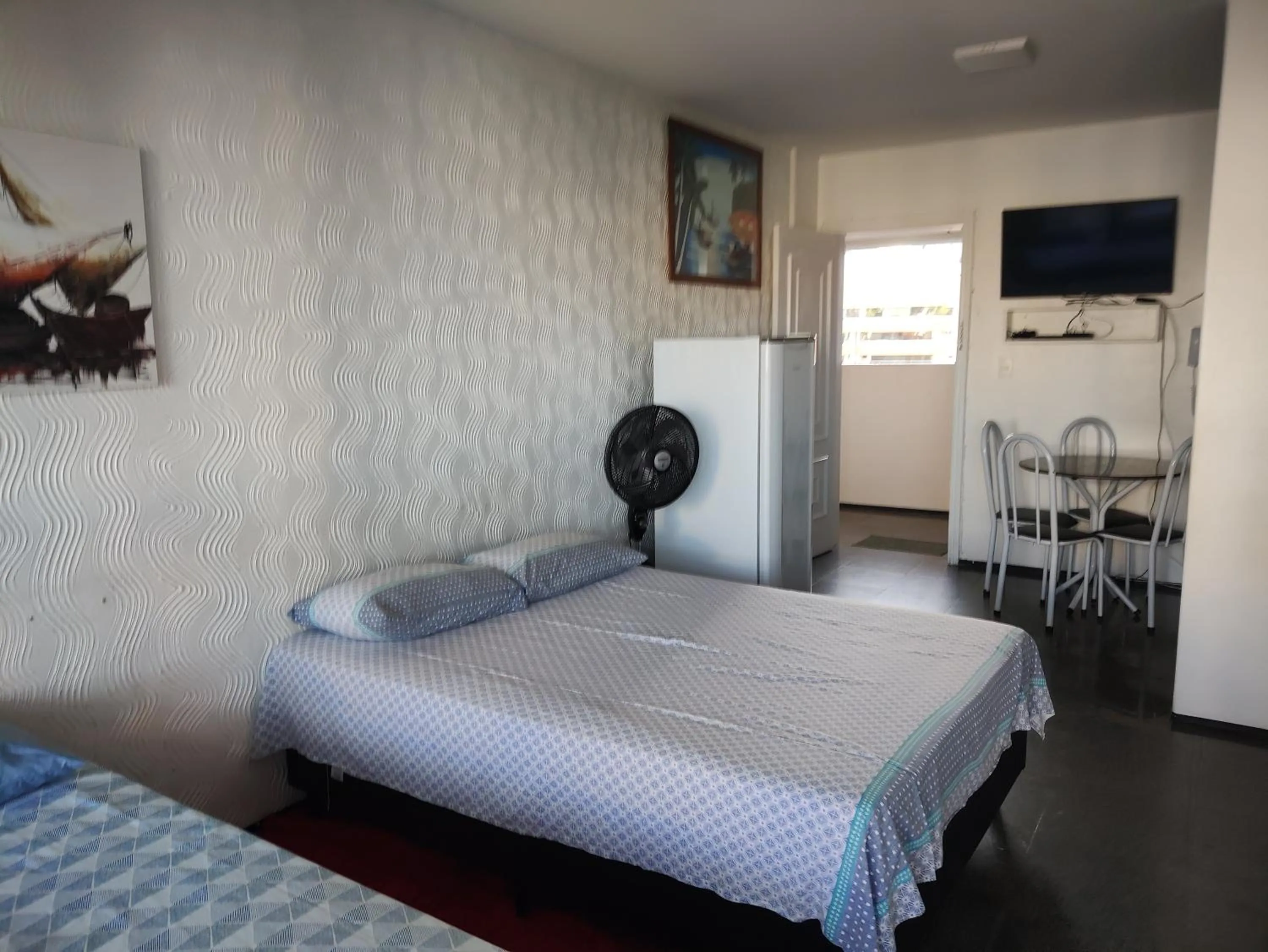 Living room, Bed in Via Venetto Flat próximo a feirinha da beira-mar Fortaleza