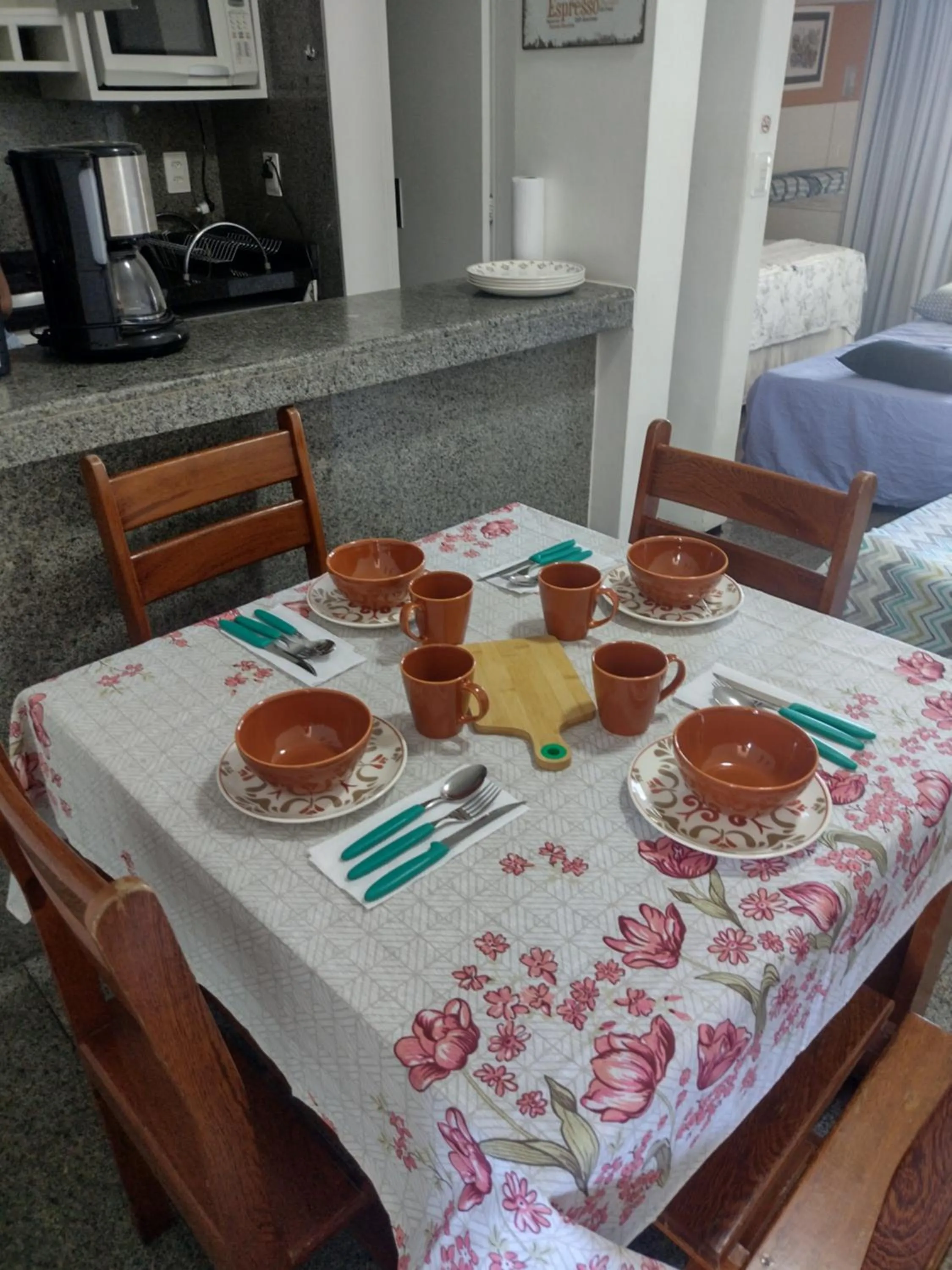 Dining area in Via Venetto Flat próximo a feirinha da beira-mar Fortaleza