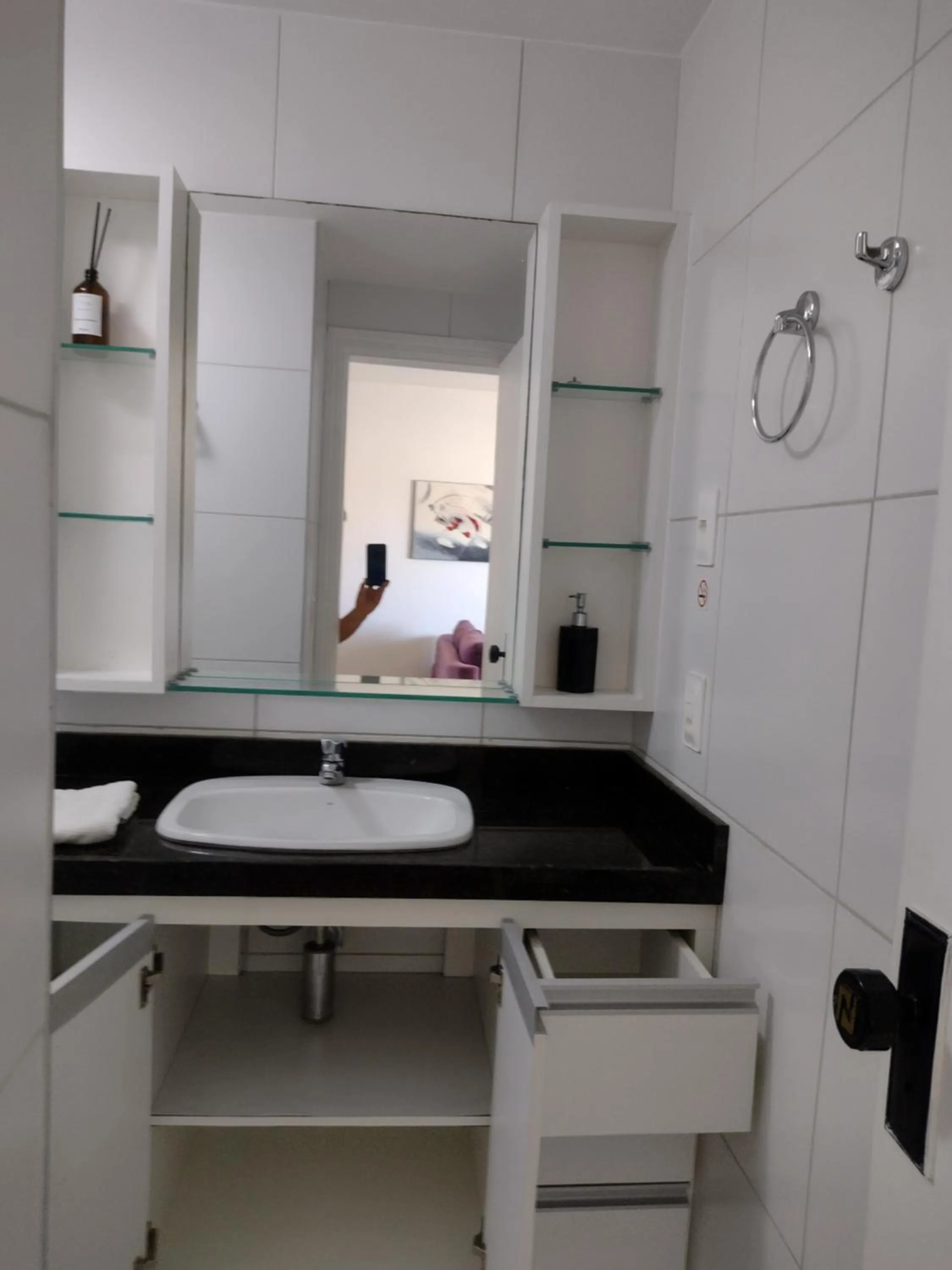 Bathroom in Via Venetto Flat próximo a feirinha da beira-mar Fortaleza