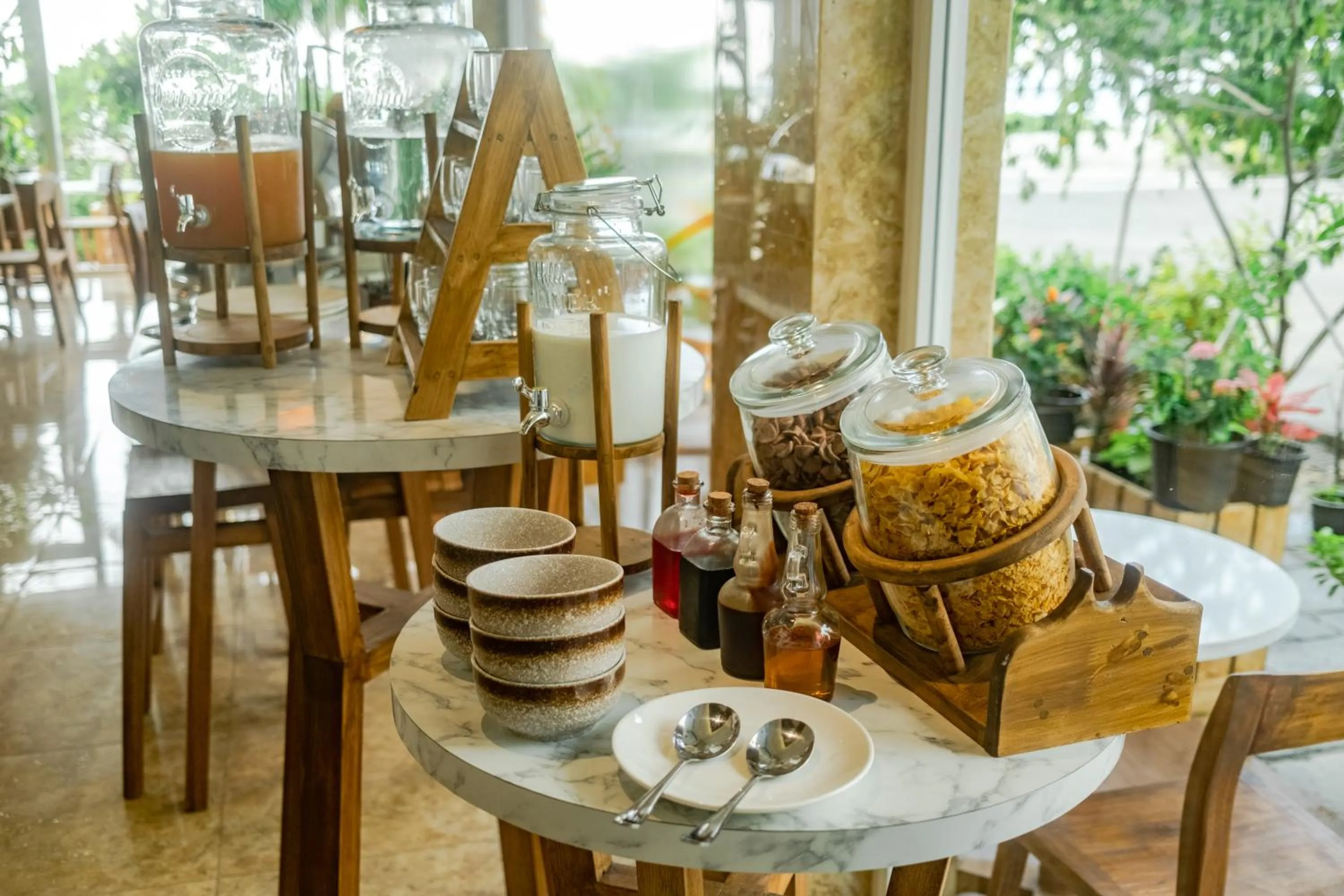 Buffet breakfast in Amber Beach Hotel