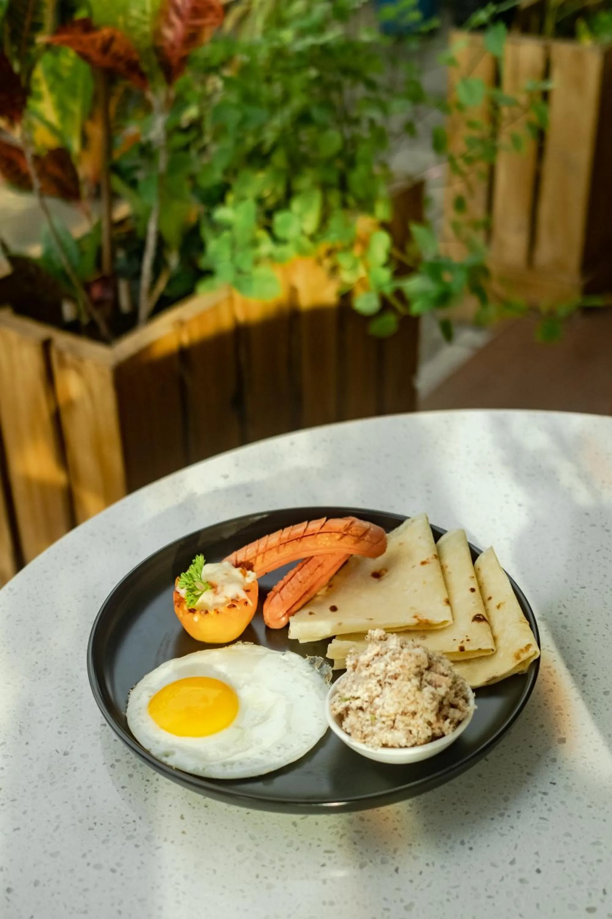 Buffet breakfast in Amber Beach Hotel