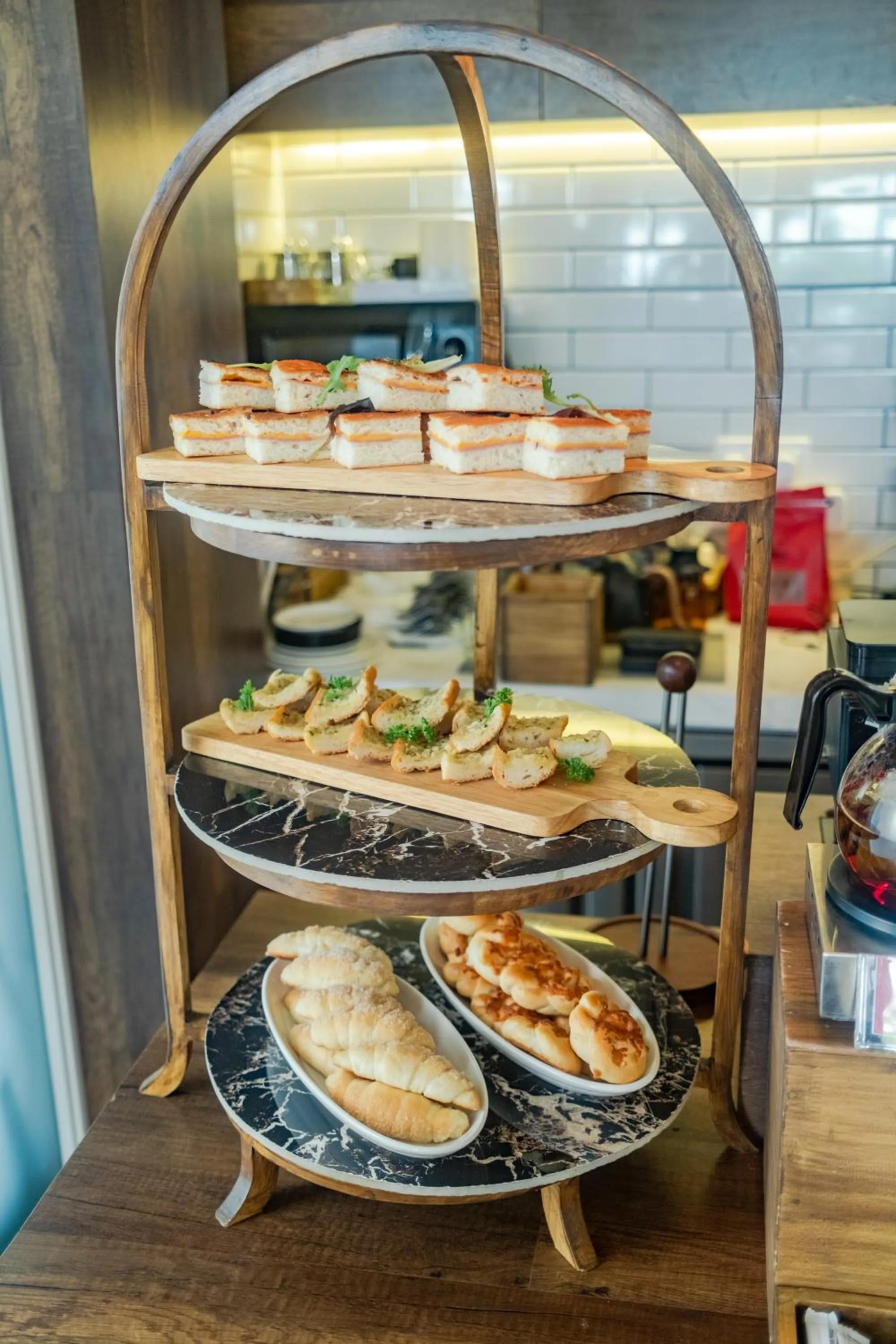 Buffet breakfast in Amber Beach Hotel