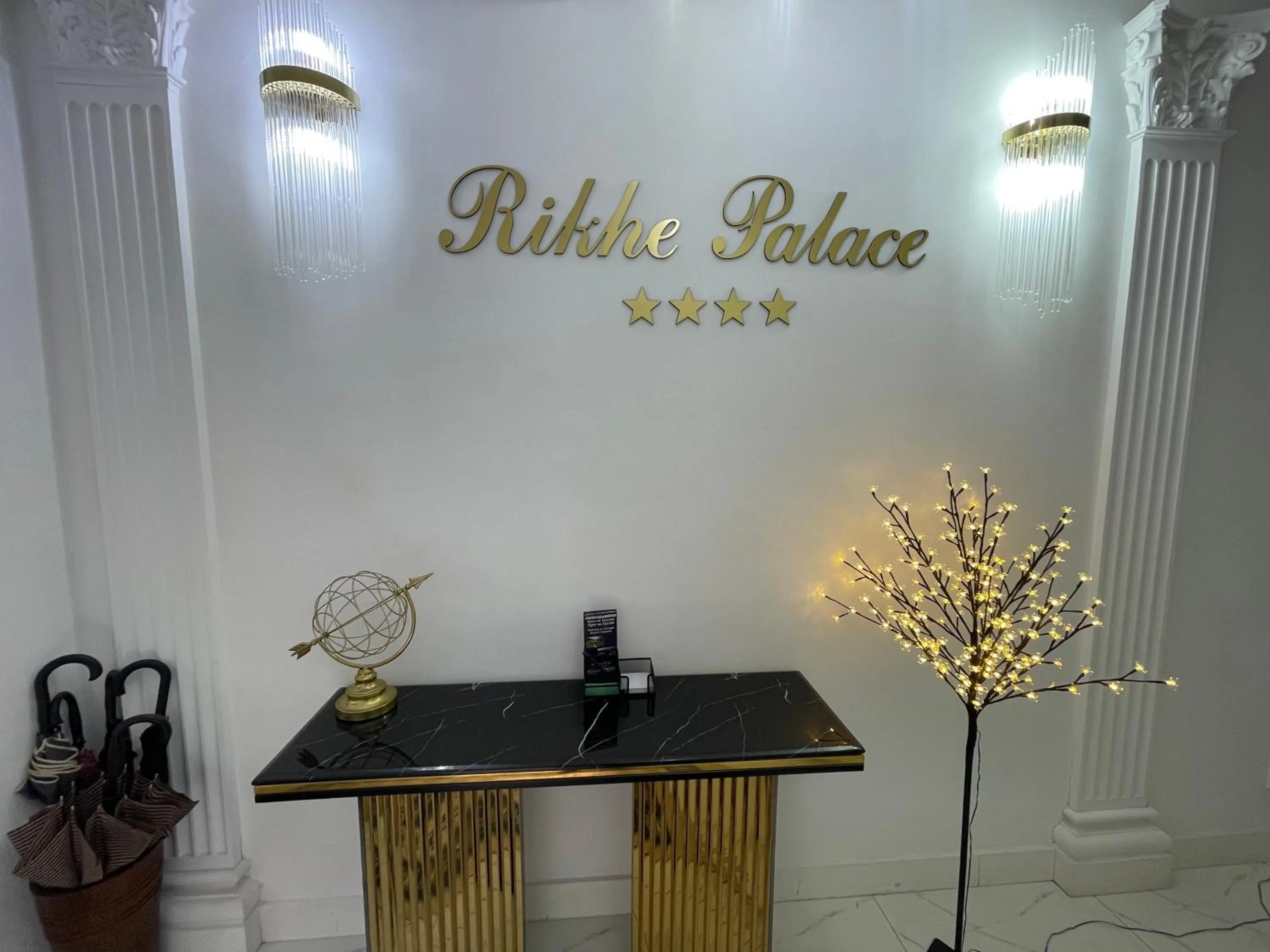 Property logo or sign in Rikhe palace boutique hotel