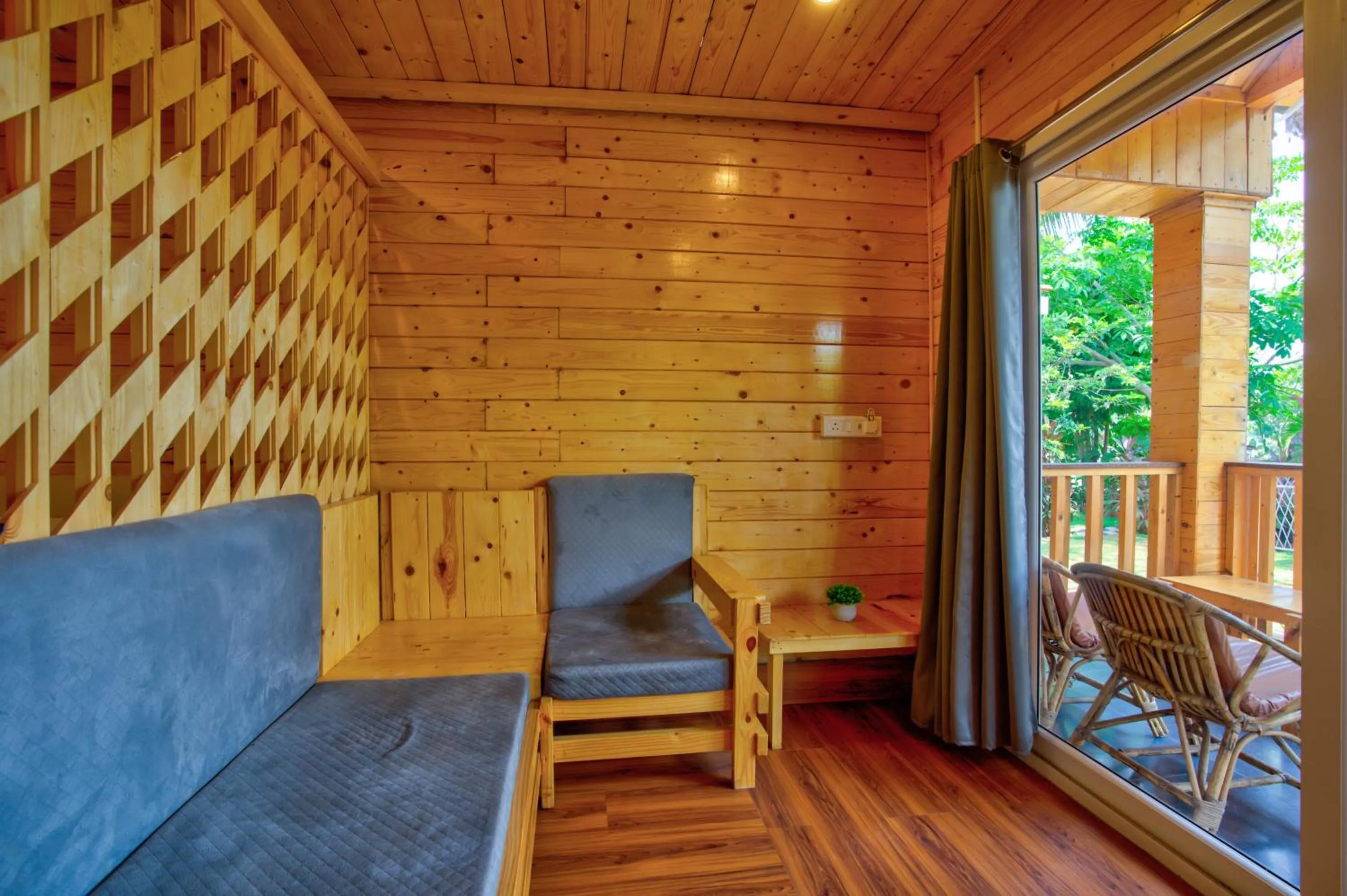 Living room in The Lazy Cabanas