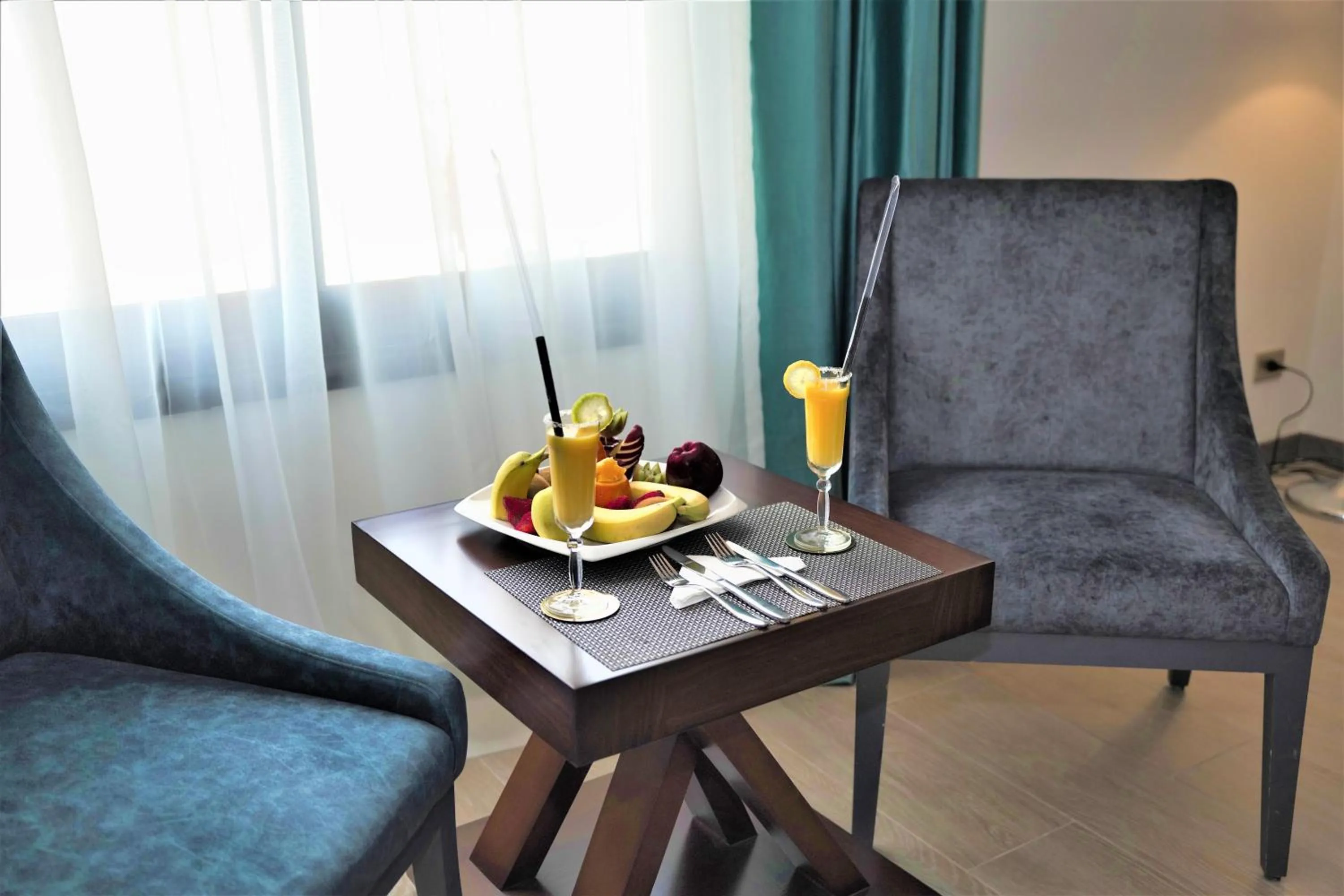 Seating area in Petra Canyon Hotel