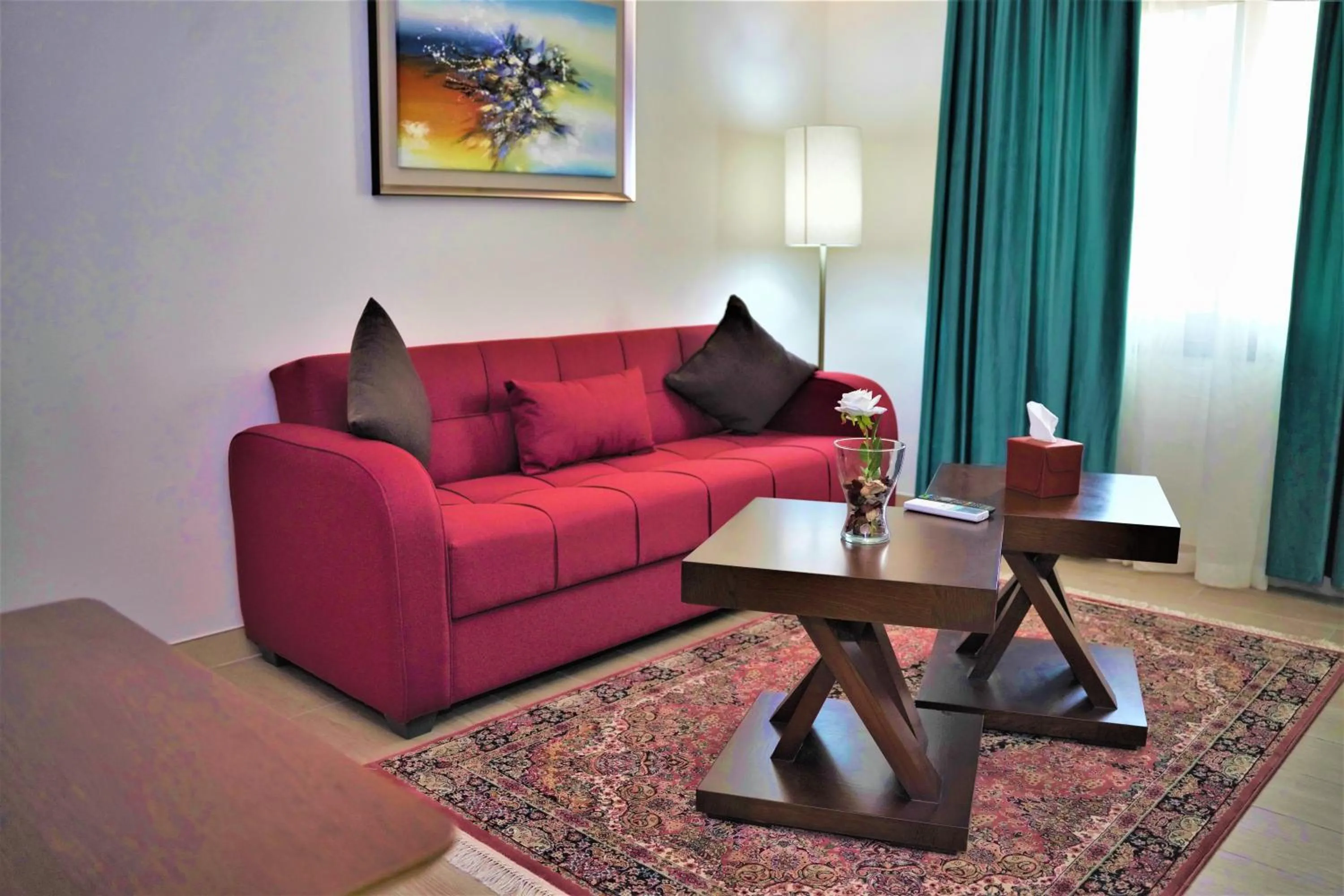 Seating area in Petra Canyon Hotel