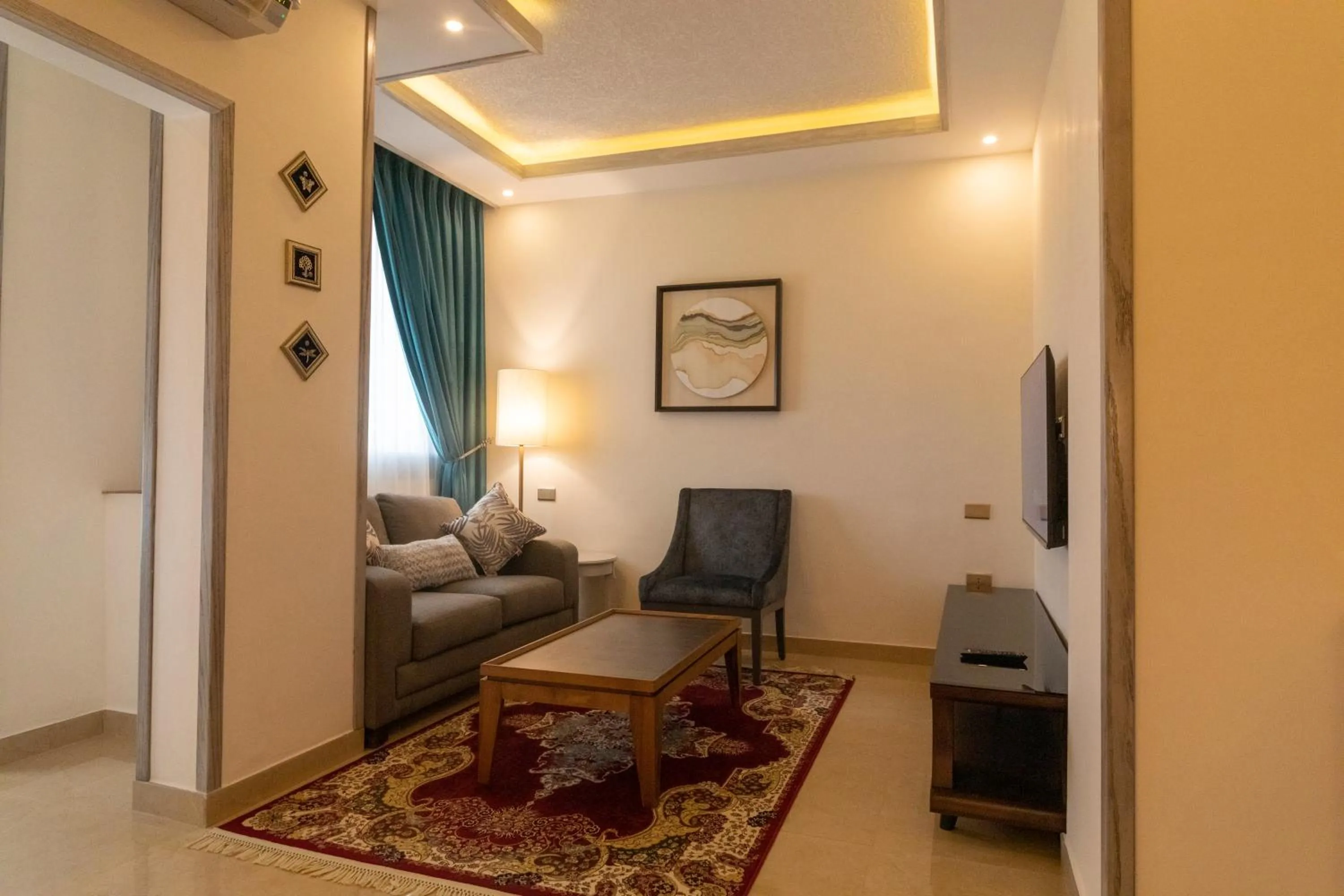 Seating area in Petra Canyon Hotel