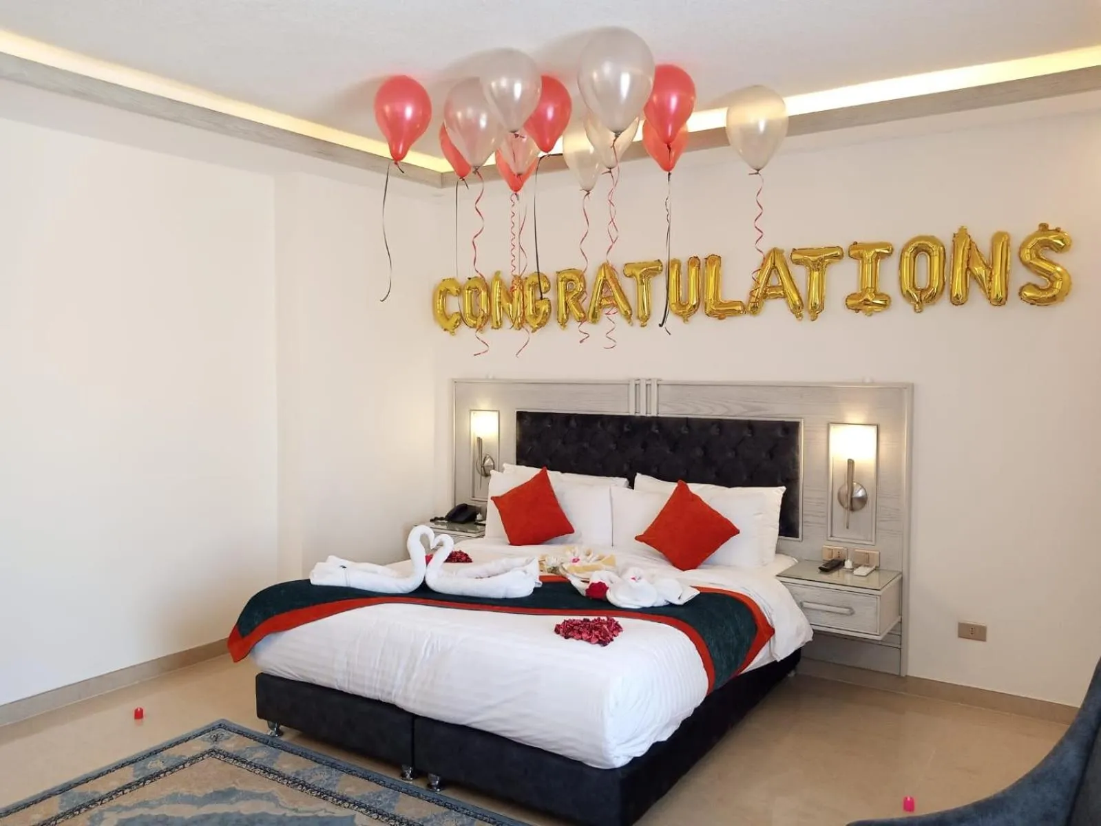 Decorative detail, Bed in Petra Canyon Hotel