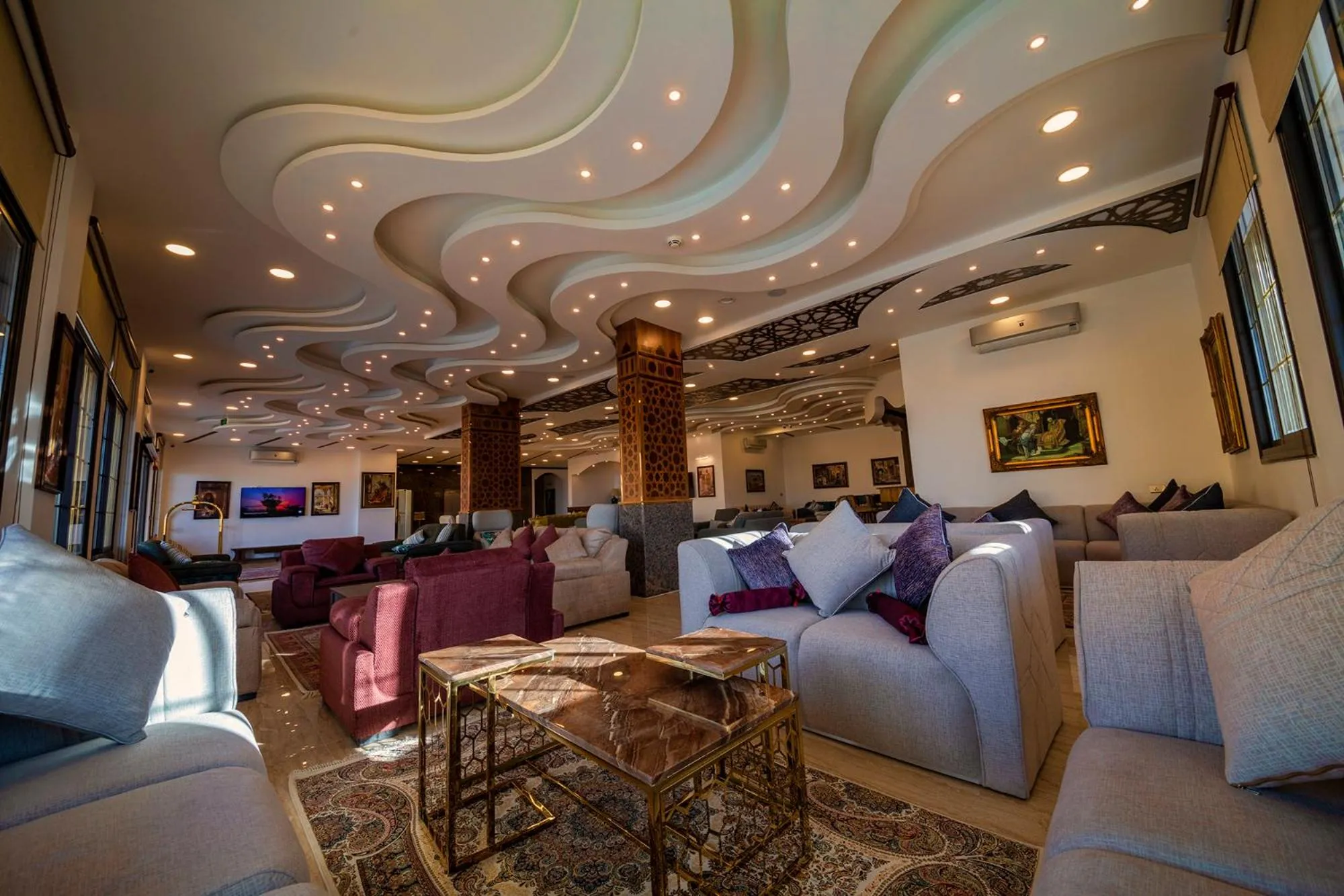 Seating area in Petra Canyon Hotel