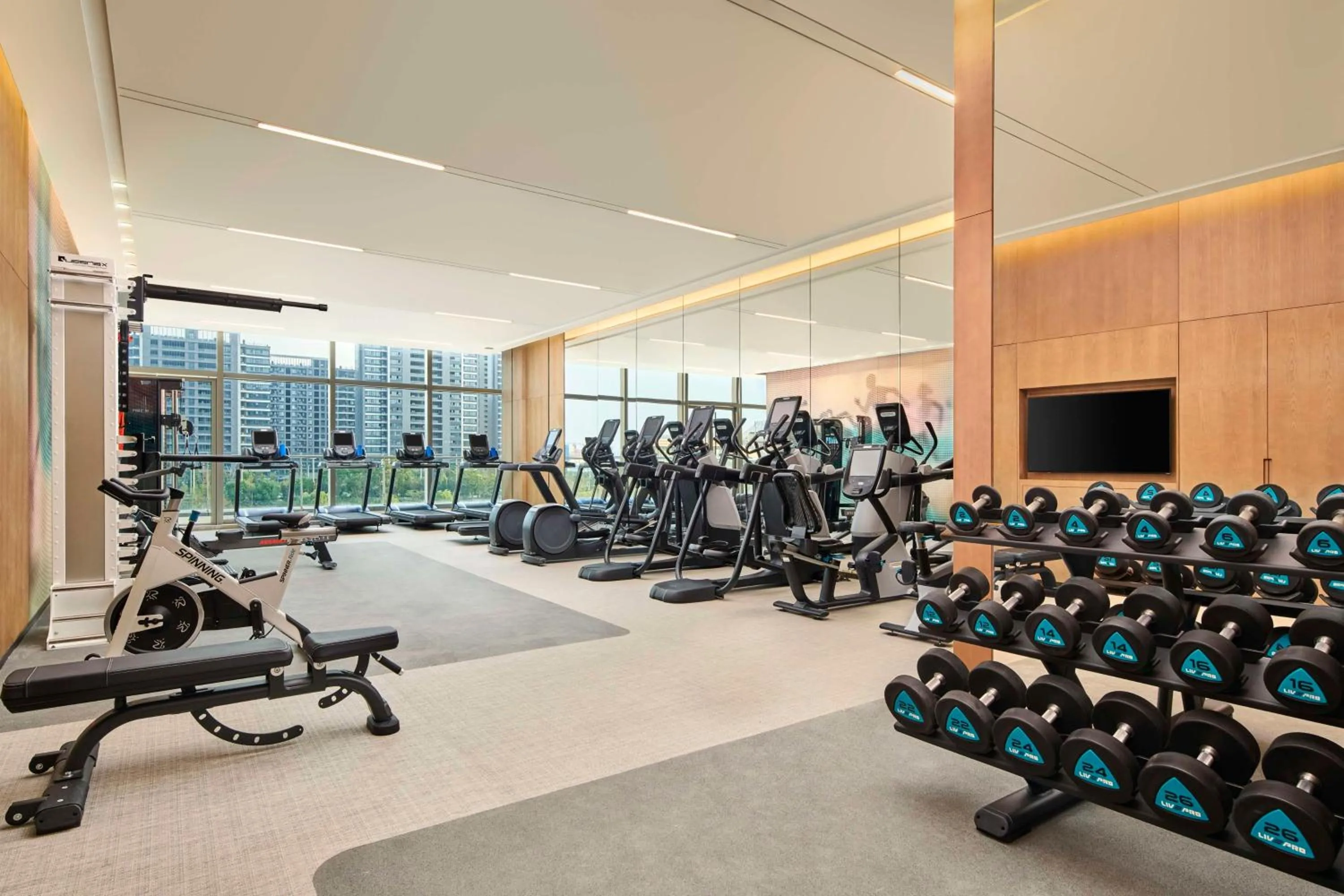 Fitness centre/facilities in Hilton Suzhou Wuzhong