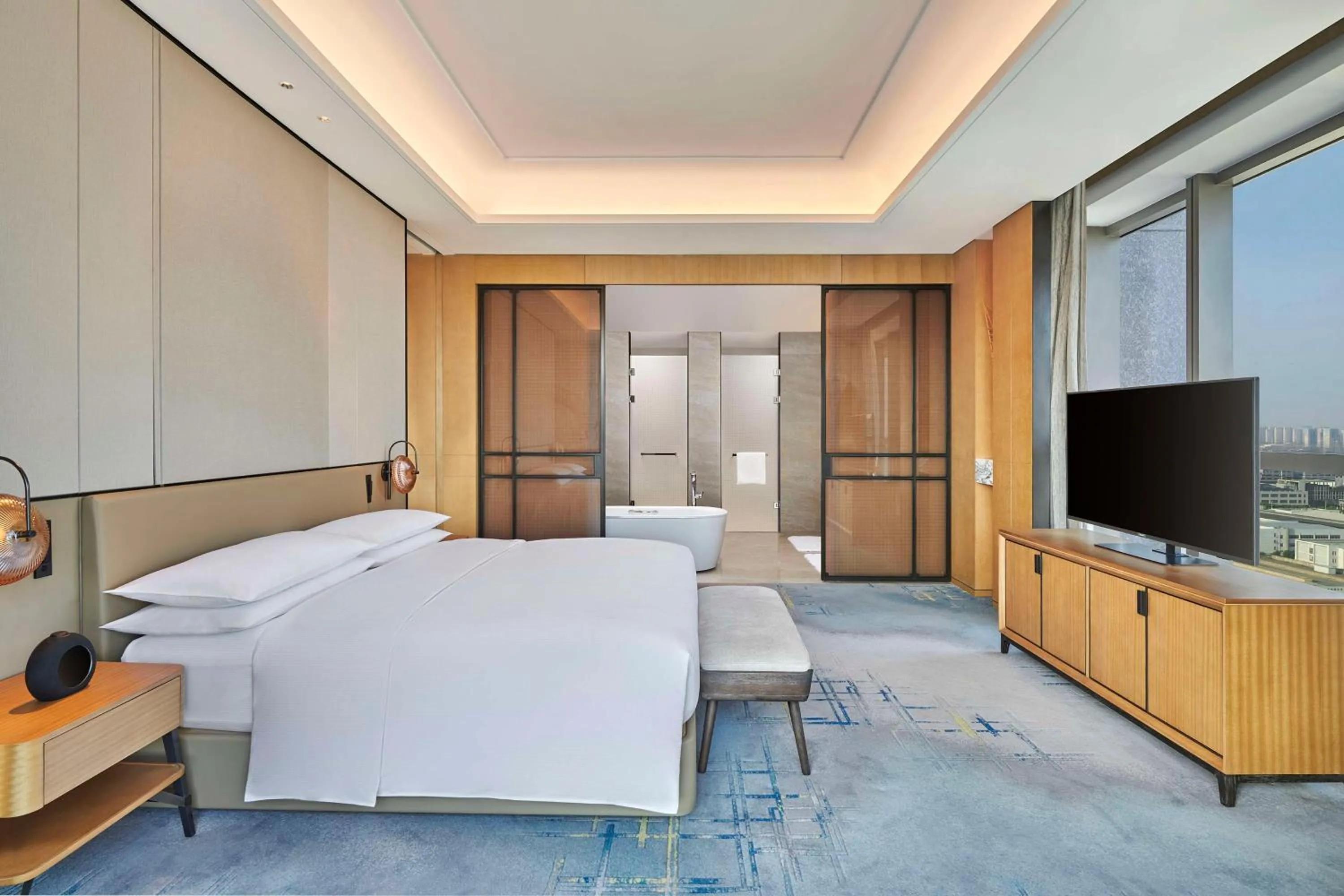 Bed in Hilton Suzhou Wuzhong