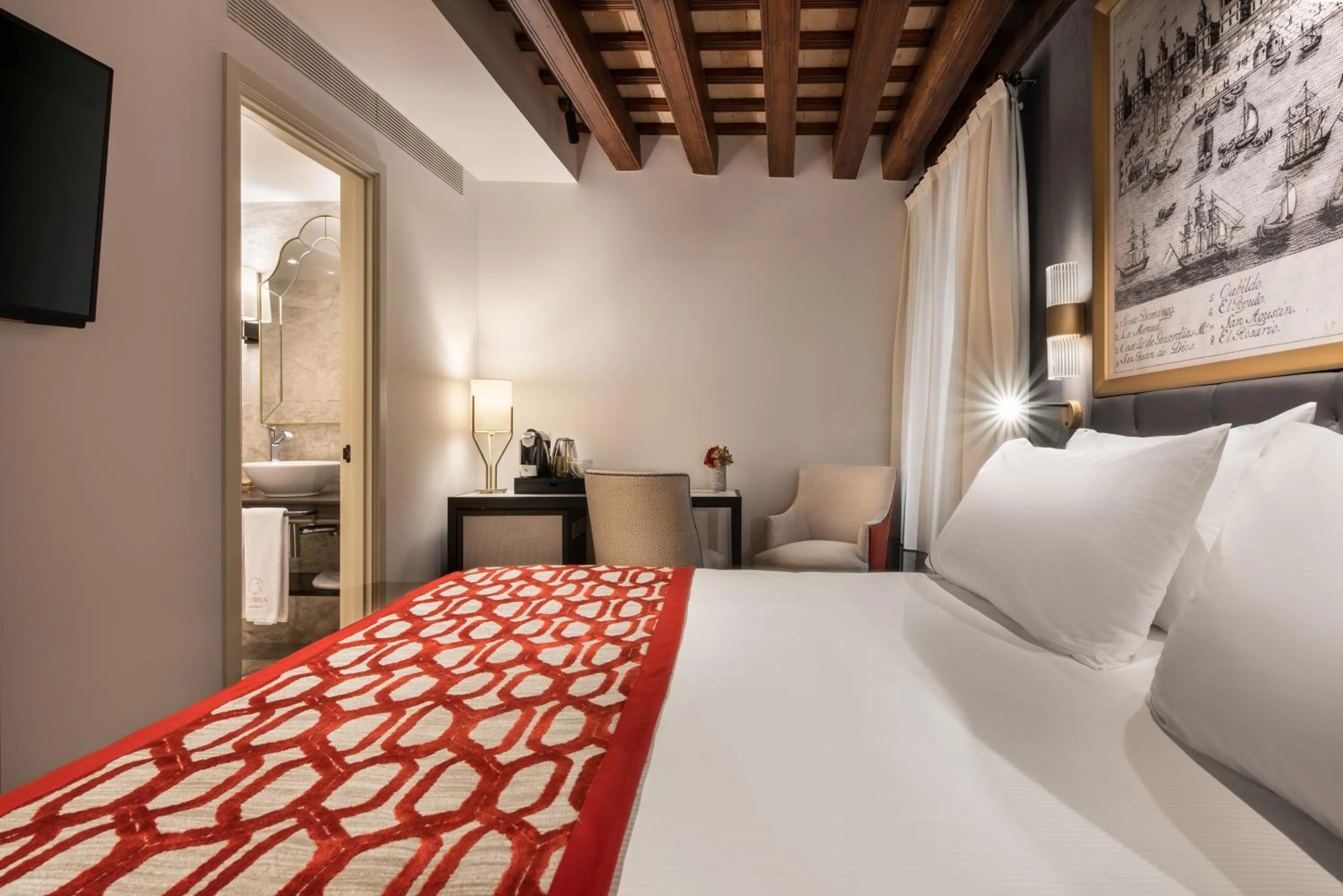 Bed in Áurea Casa Palacio Sagasta by Eurostars Hotel Company