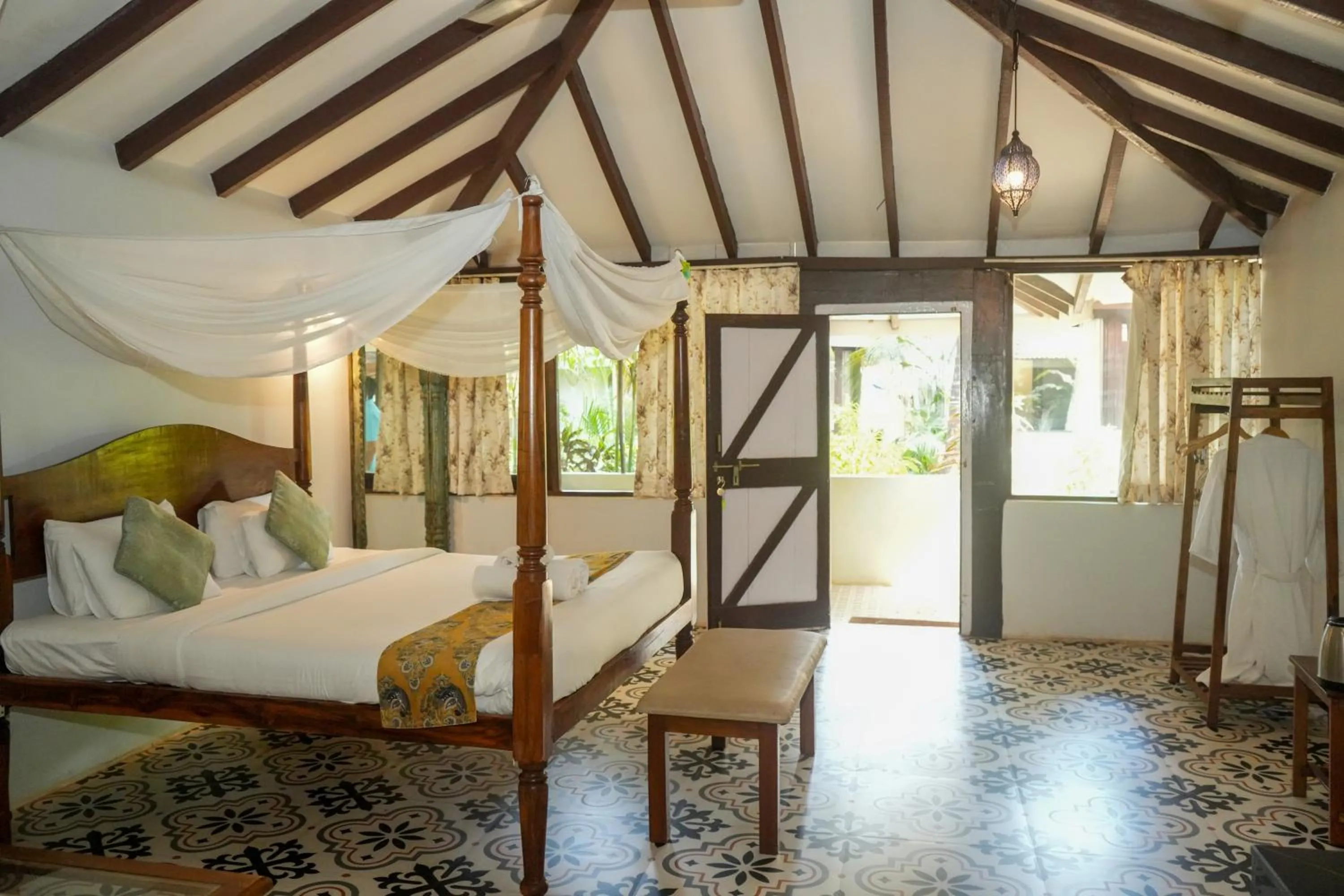 Bed in De Soul Sante Beach Resort Morjim Goa