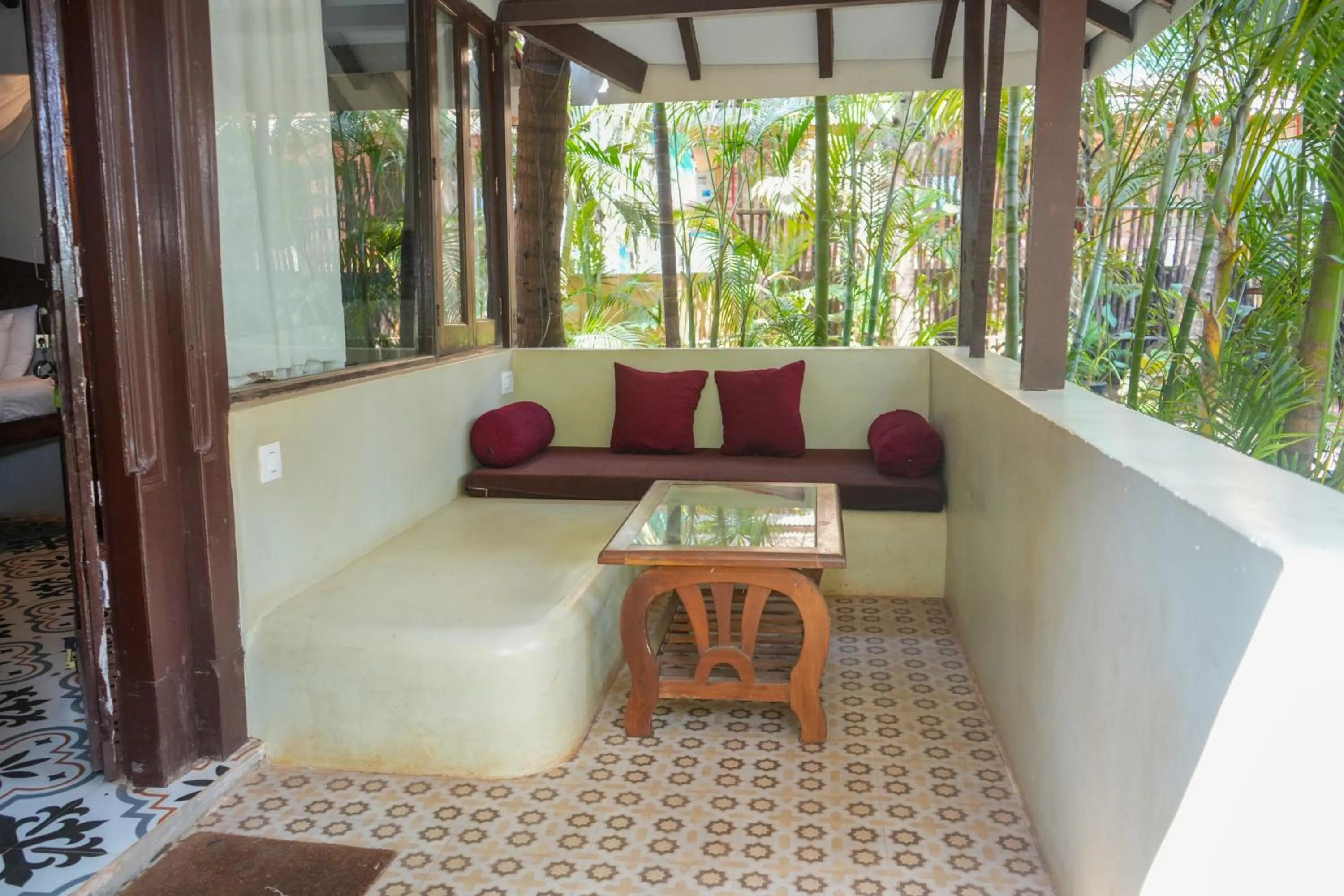 Patio in De Soul Sante Beach Resort Morjim Goa