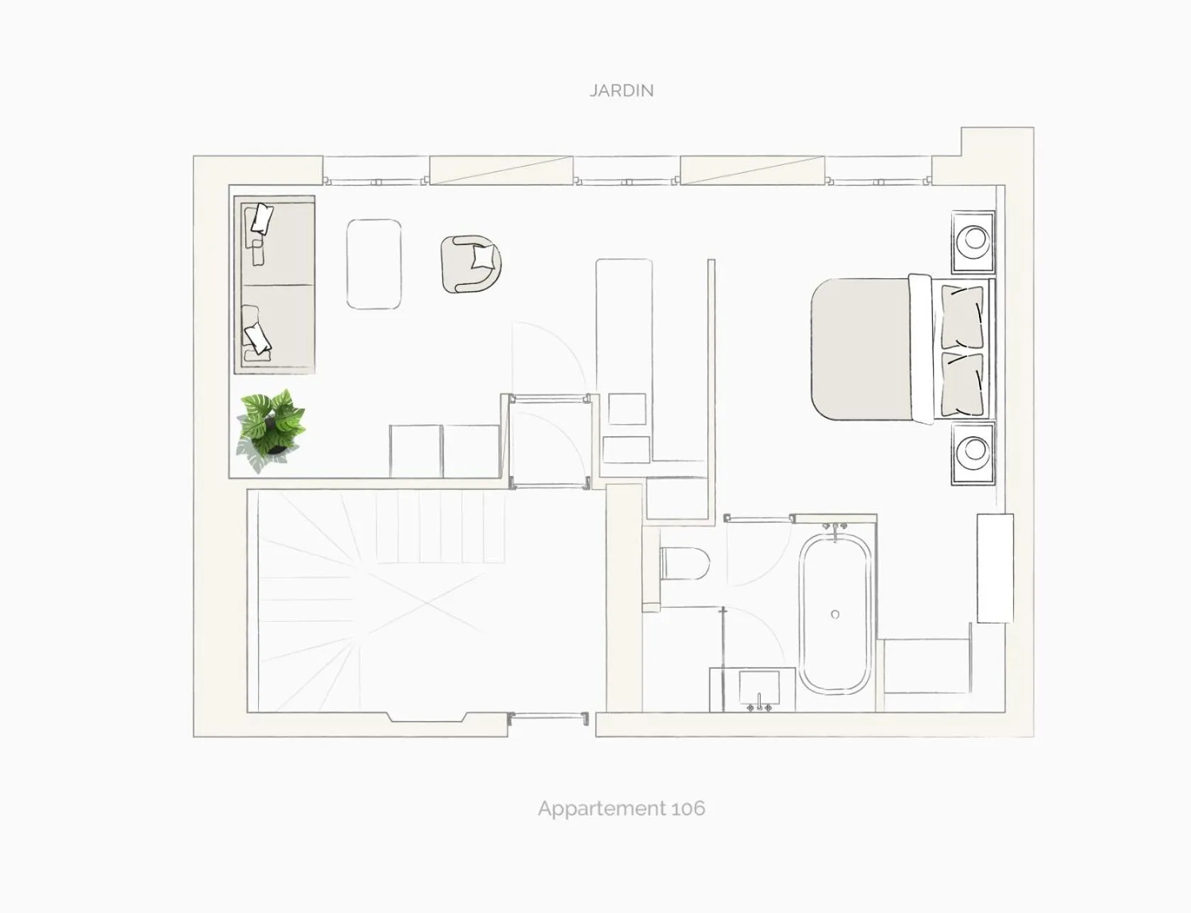 Floor plan in Maison Boissière BARNES Residences