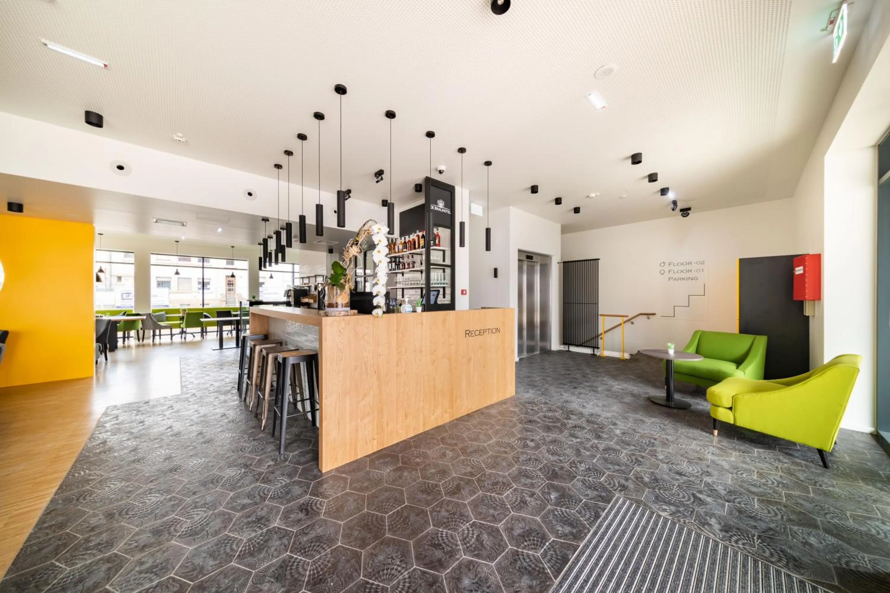 Lobby or reception in De Brauhotel - Hôtel de la Brasserie Nationale