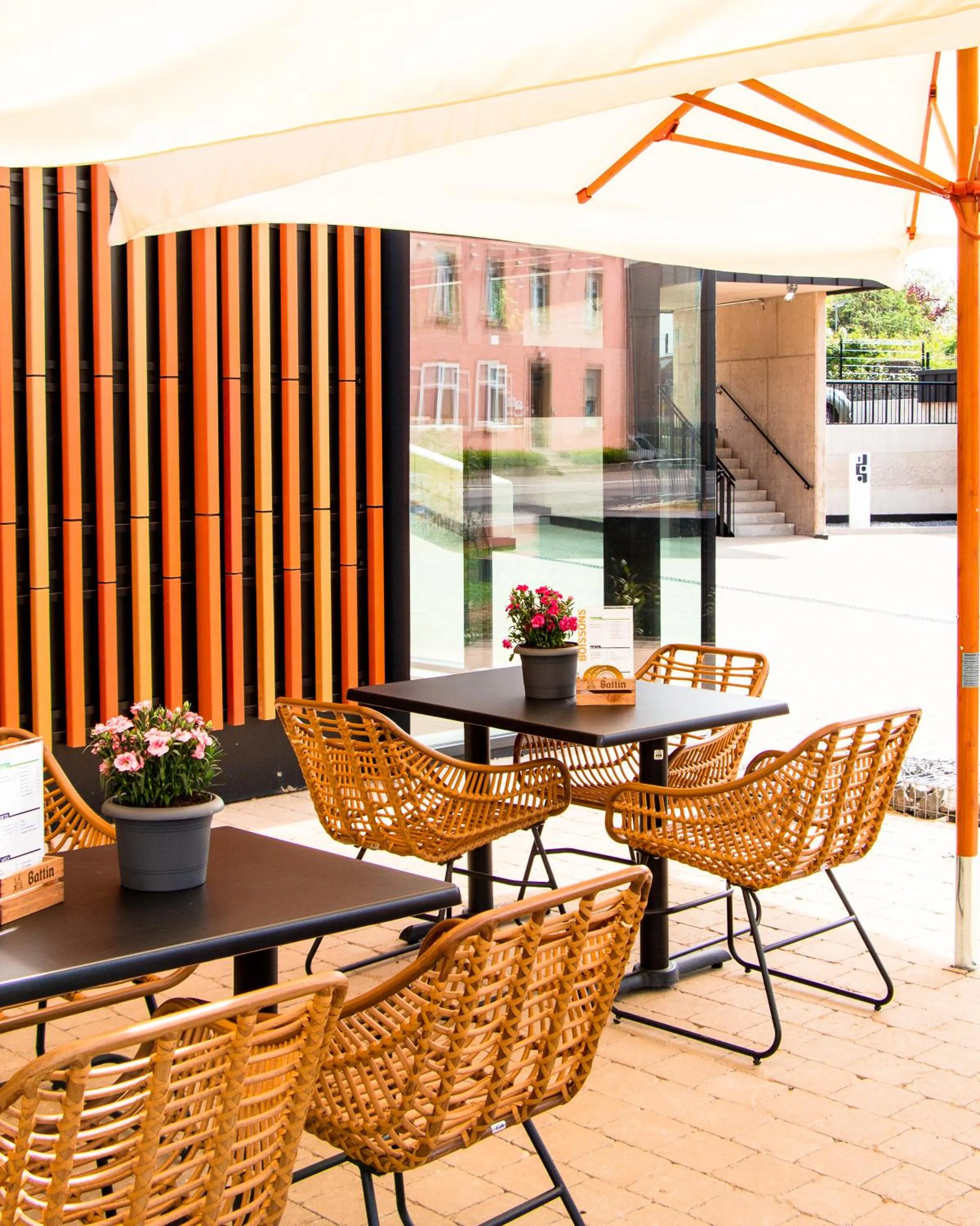 Patio in De Brauhotel - Hôtel de la Brasserie Nationale