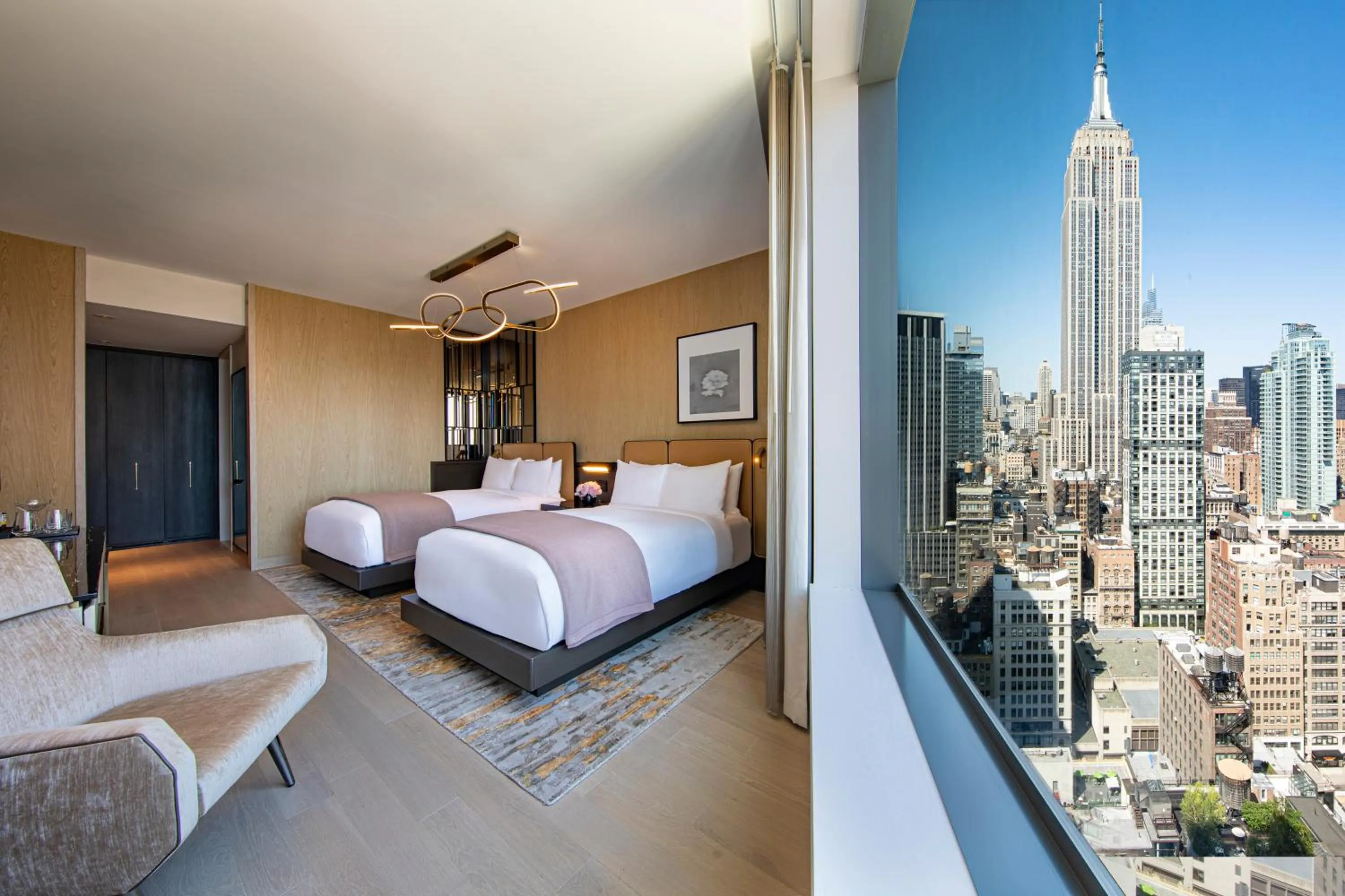 View (from property/room), Bed in The Ritz-Carlton New York, NoMad