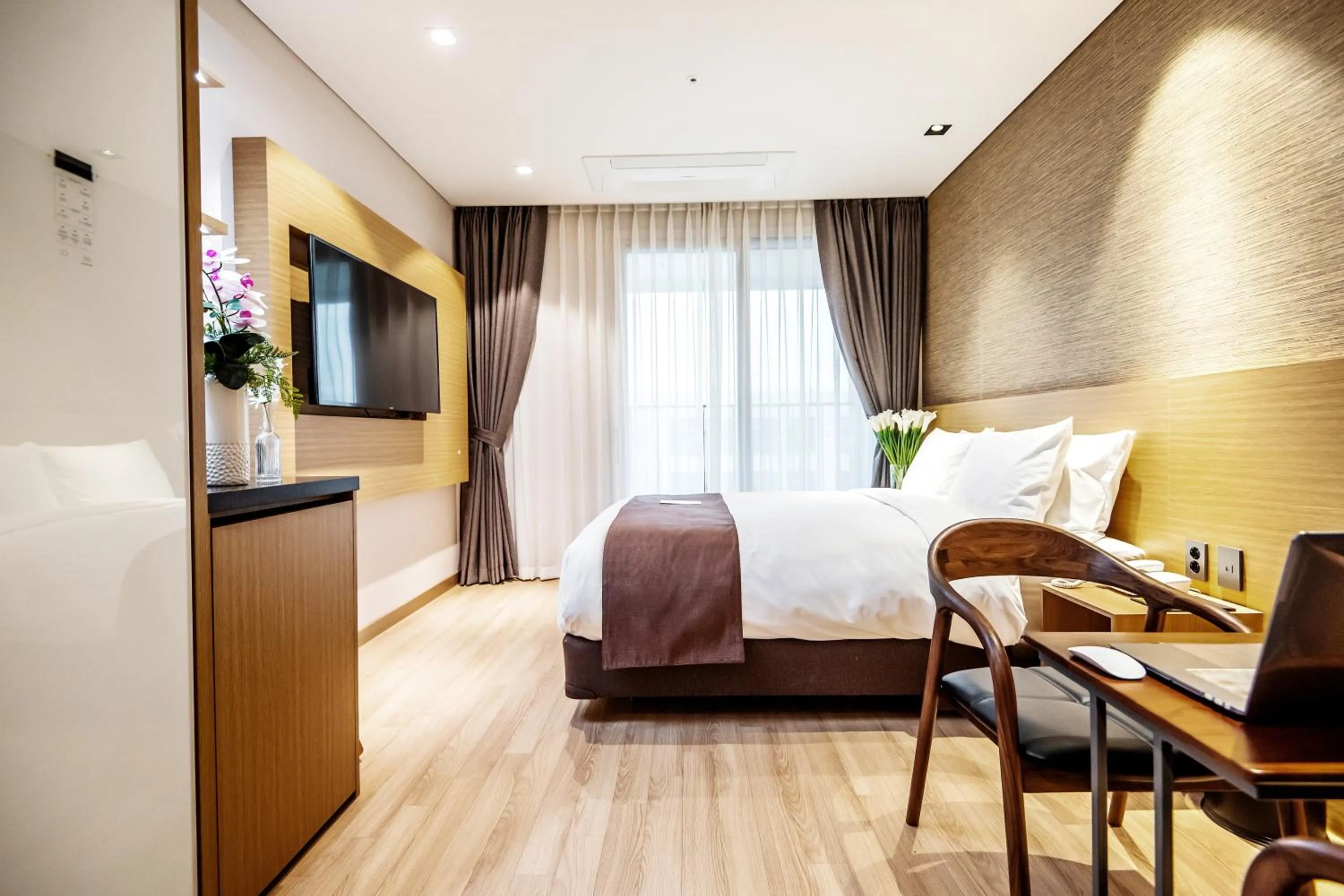 Bed in Intrada Icheon Hotel