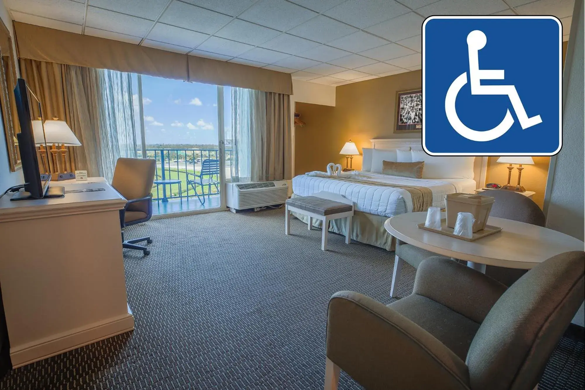 Accessible Corner King Balcony in Stadium Hotel Accessible Corner King Balcony in Stadium Hotel