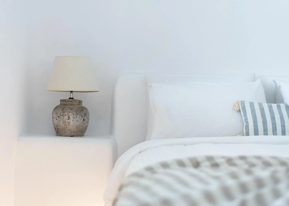 Bed in Koumi Homes Mykonos