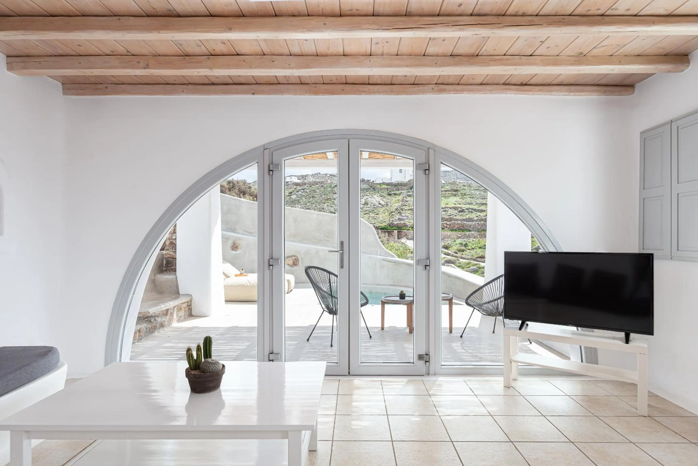 Living room in Koumi Homes Mykonos