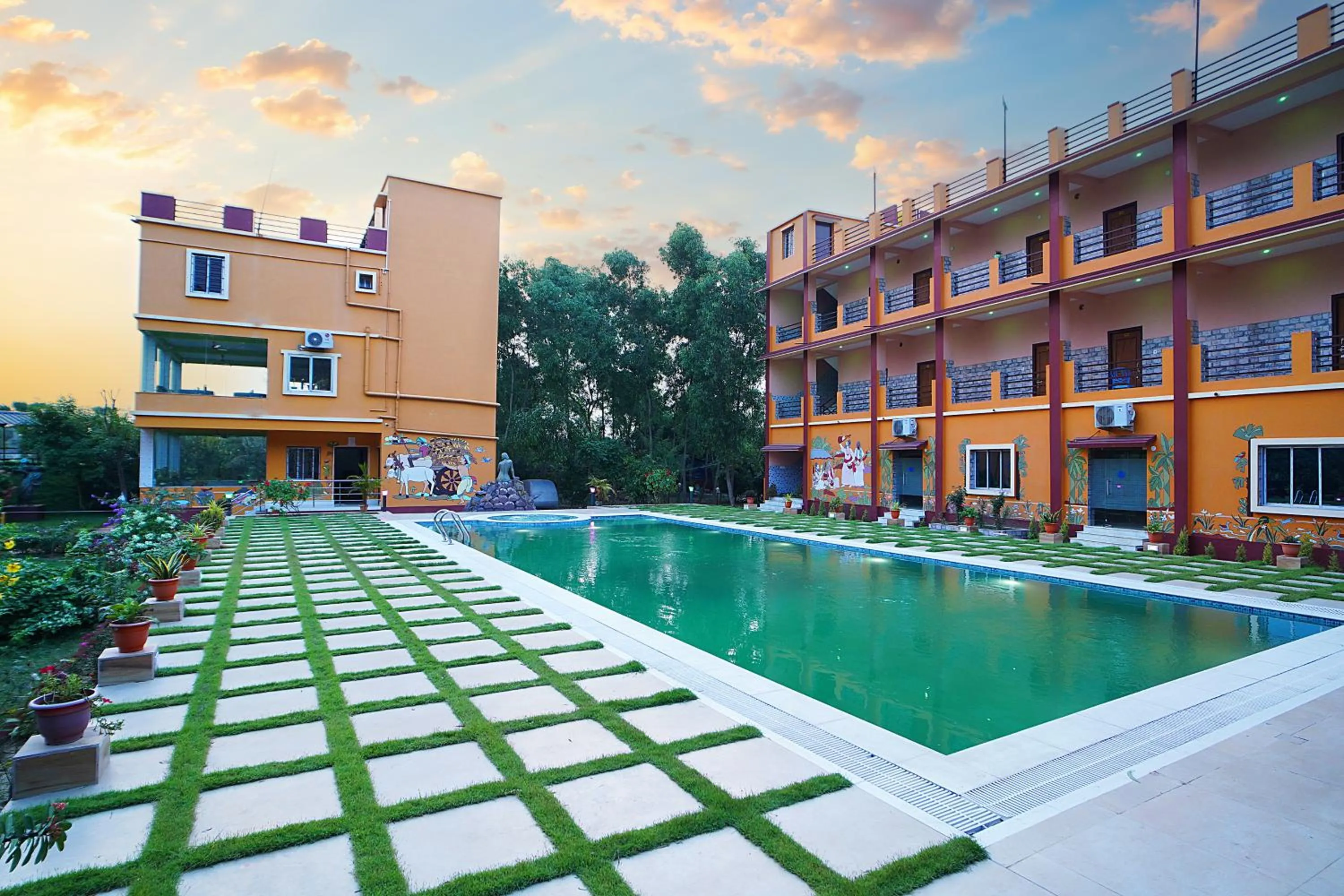 Property building in Resort Neel Nirjan !! Best Family Couple friendly family Resort!!