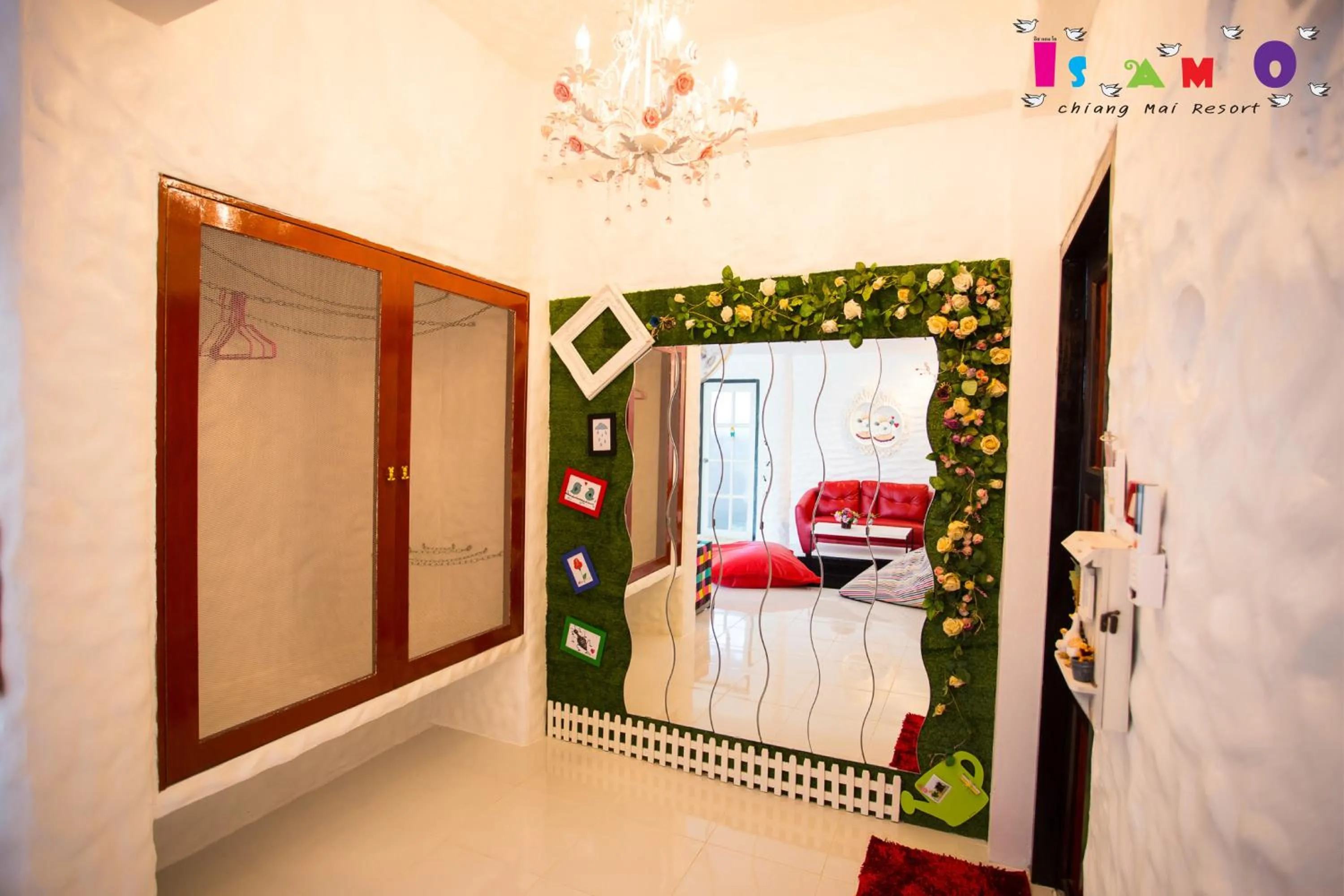 wardrobe, Bed in Is Am O Chiang Mai Resort