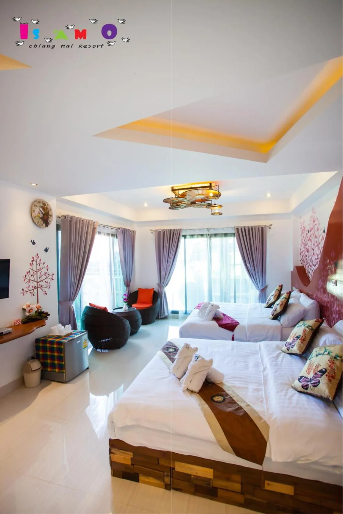 Bed in Is Am O Chiang Mai Resort