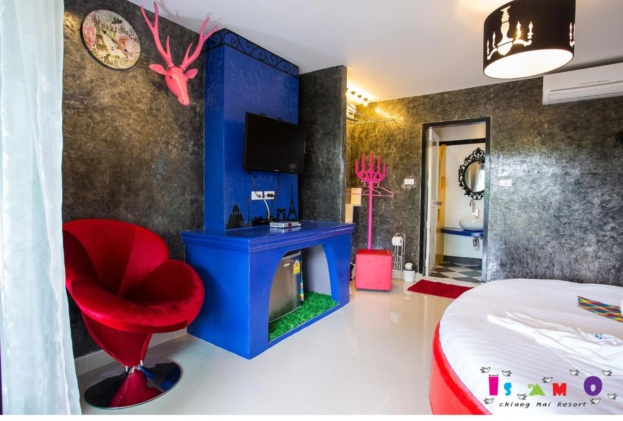 Bathroom, Bed in Is Am O Chiang Mai Resort