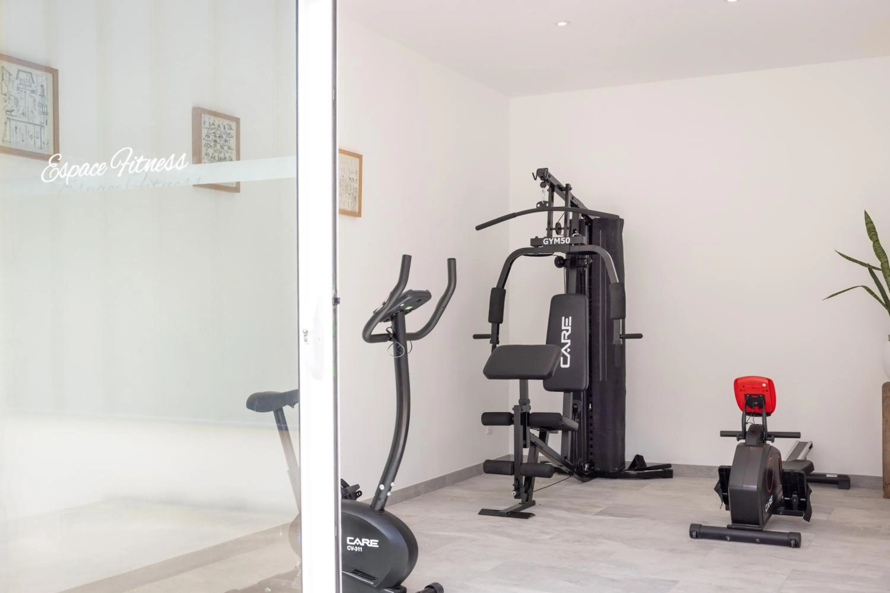 Fitness centre/facilities in Logis Hôtel Restaurant Château Bellevue