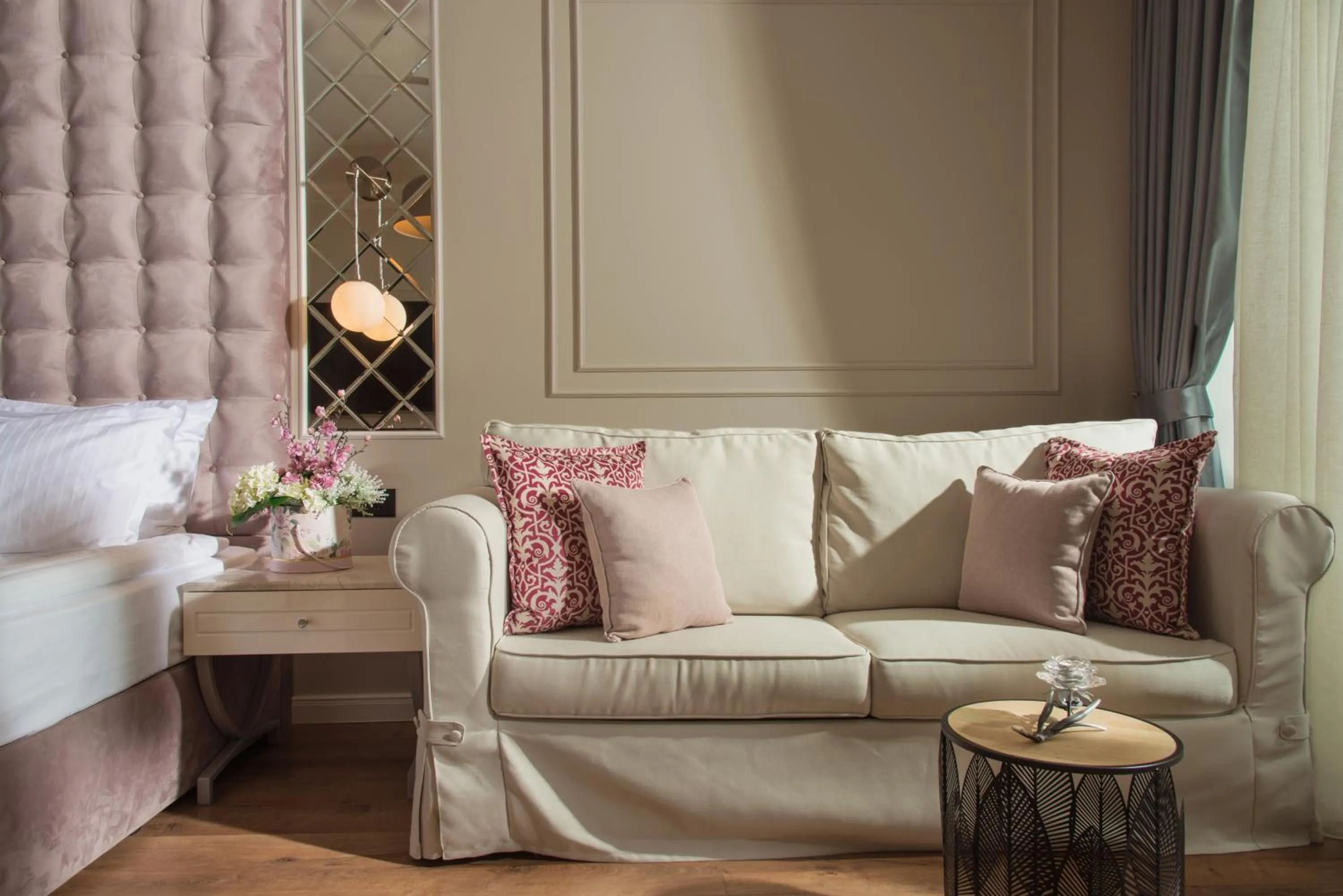 Bed in Casa di Fiore SPA and Medical Hotel, Mineral Pools & Private Beach