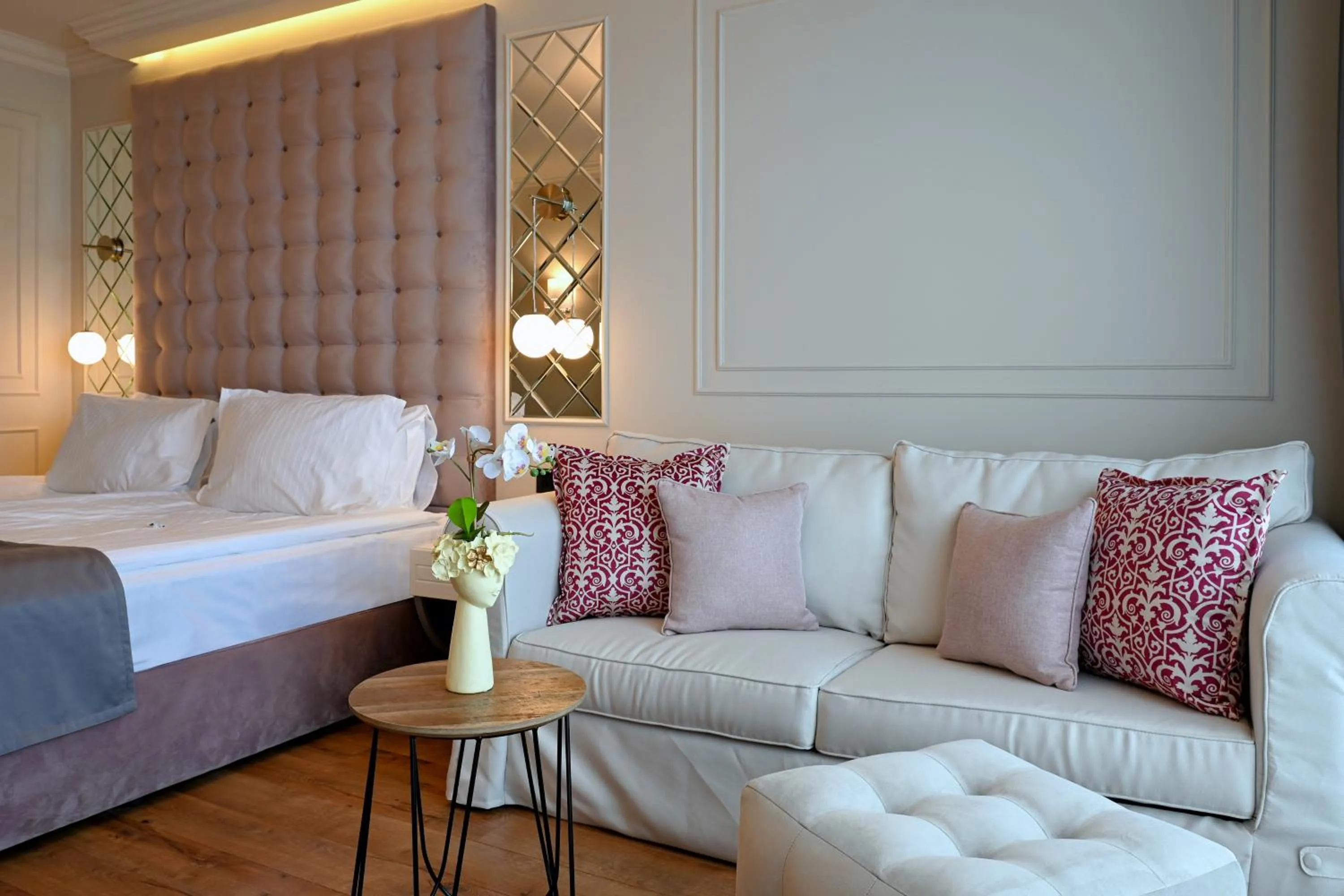 Bed in Casa di Fiore SPA and Medical Hotel, Mineral Pools & Private Beach