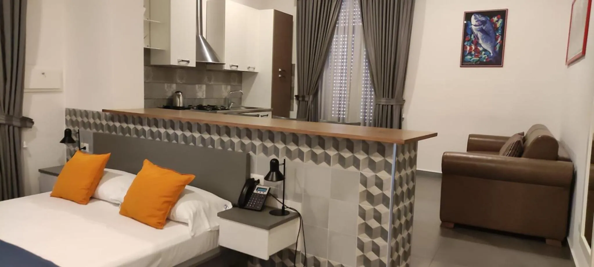 Bed in Hotel San Michele