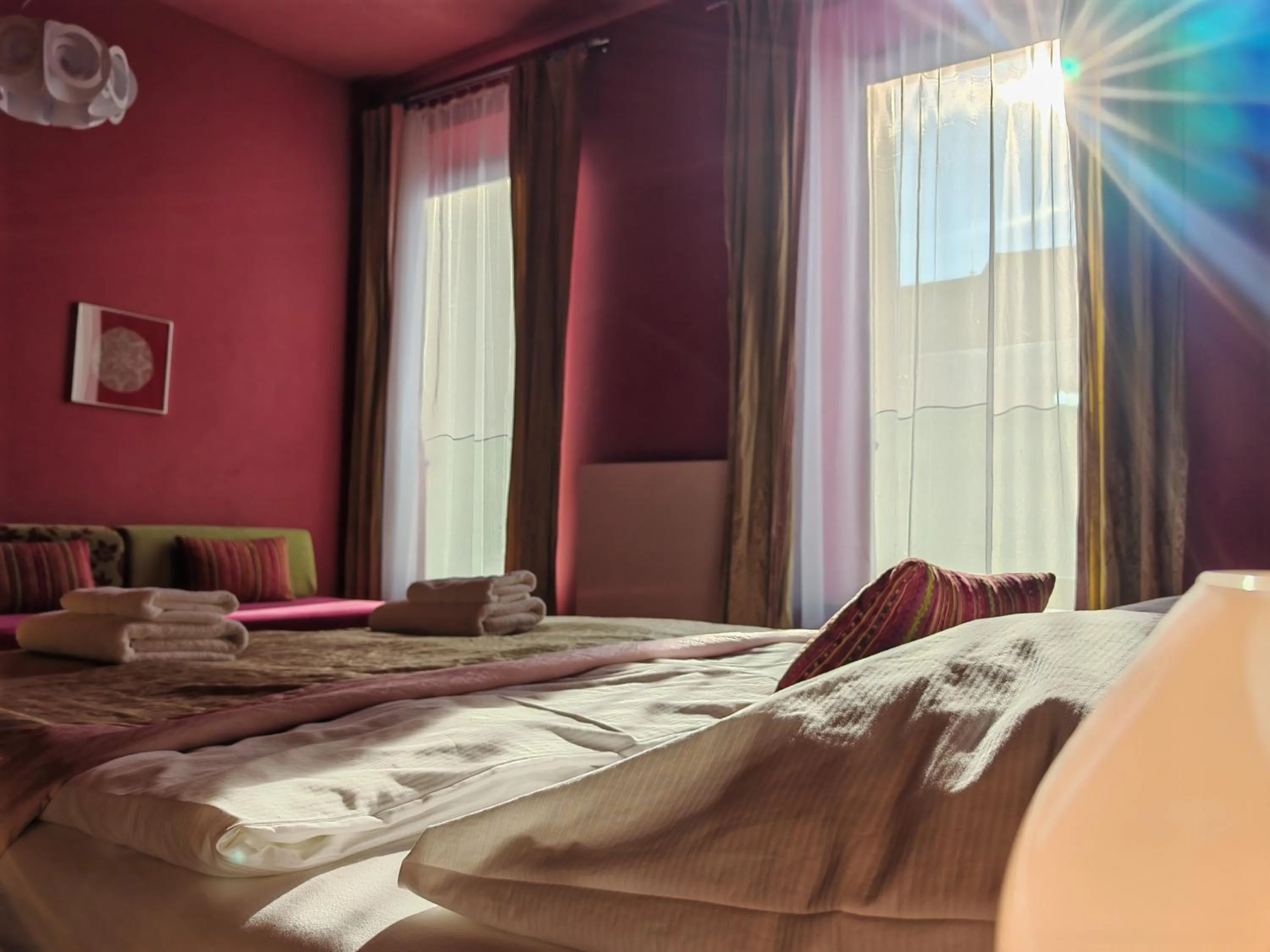 Bed in Hotel Rajská zahrada