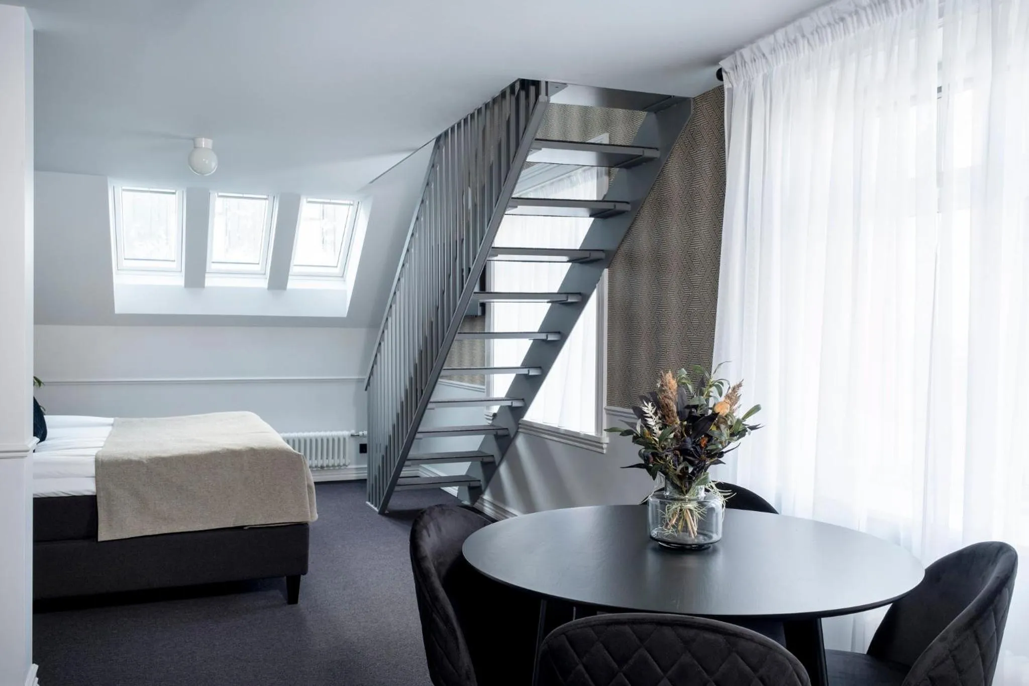 Bed in Hotel Reykjavík Saga